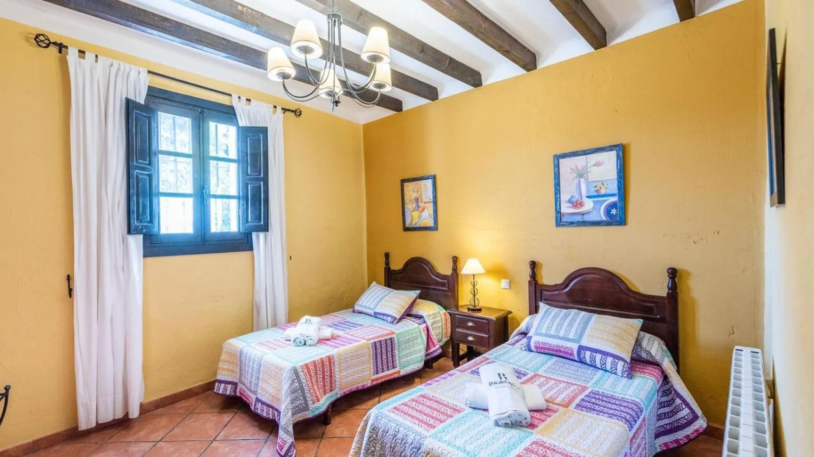 Bedroom, Bed in Villa Lagar Martinez Malaga by Ruralidays