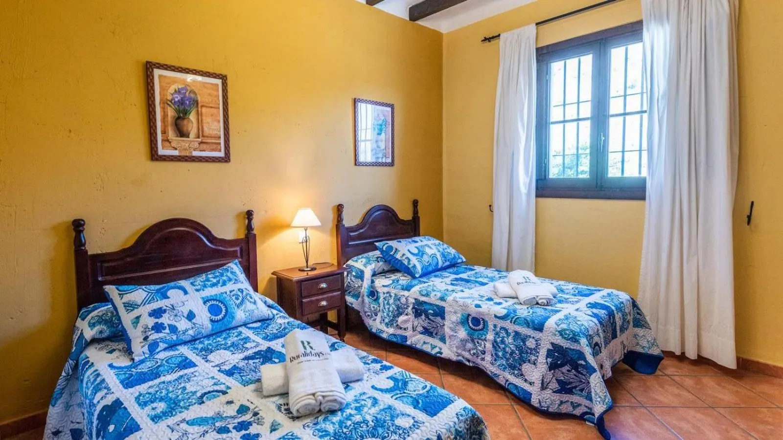 Bedroom, Bed in Villa Lagar Martinez Malaga by Ruralidays