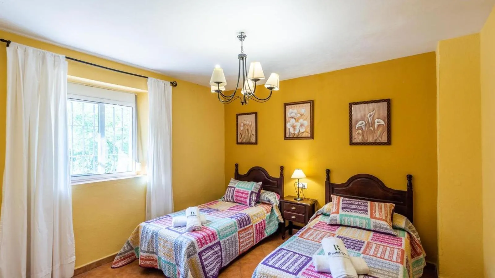 Bathroom, Bed in Villa Lagar Martinez Malaga by Ruralidays