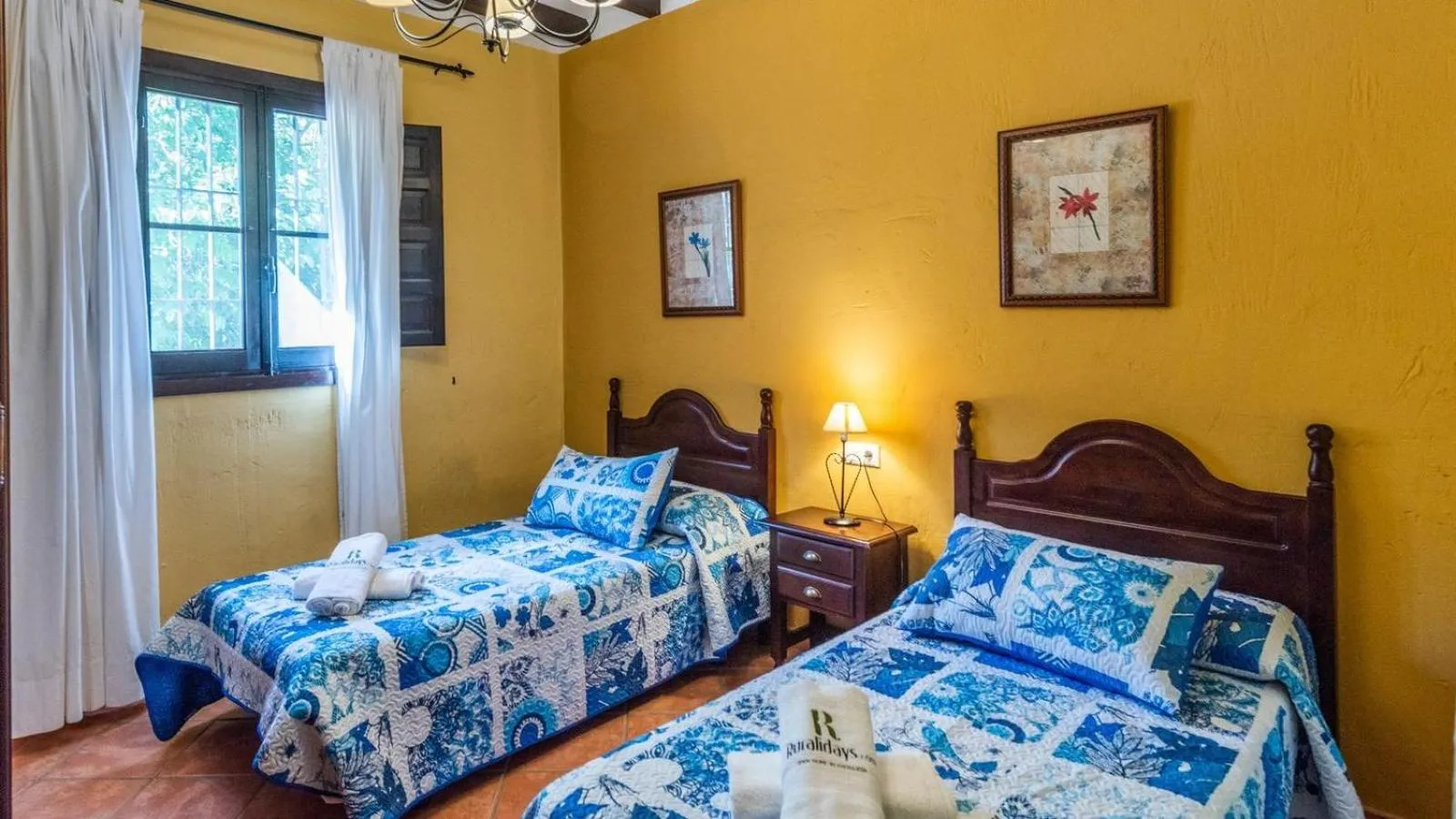 Bathroom, Bed in Villa Lagar Martinez Malaga by Ruralidays