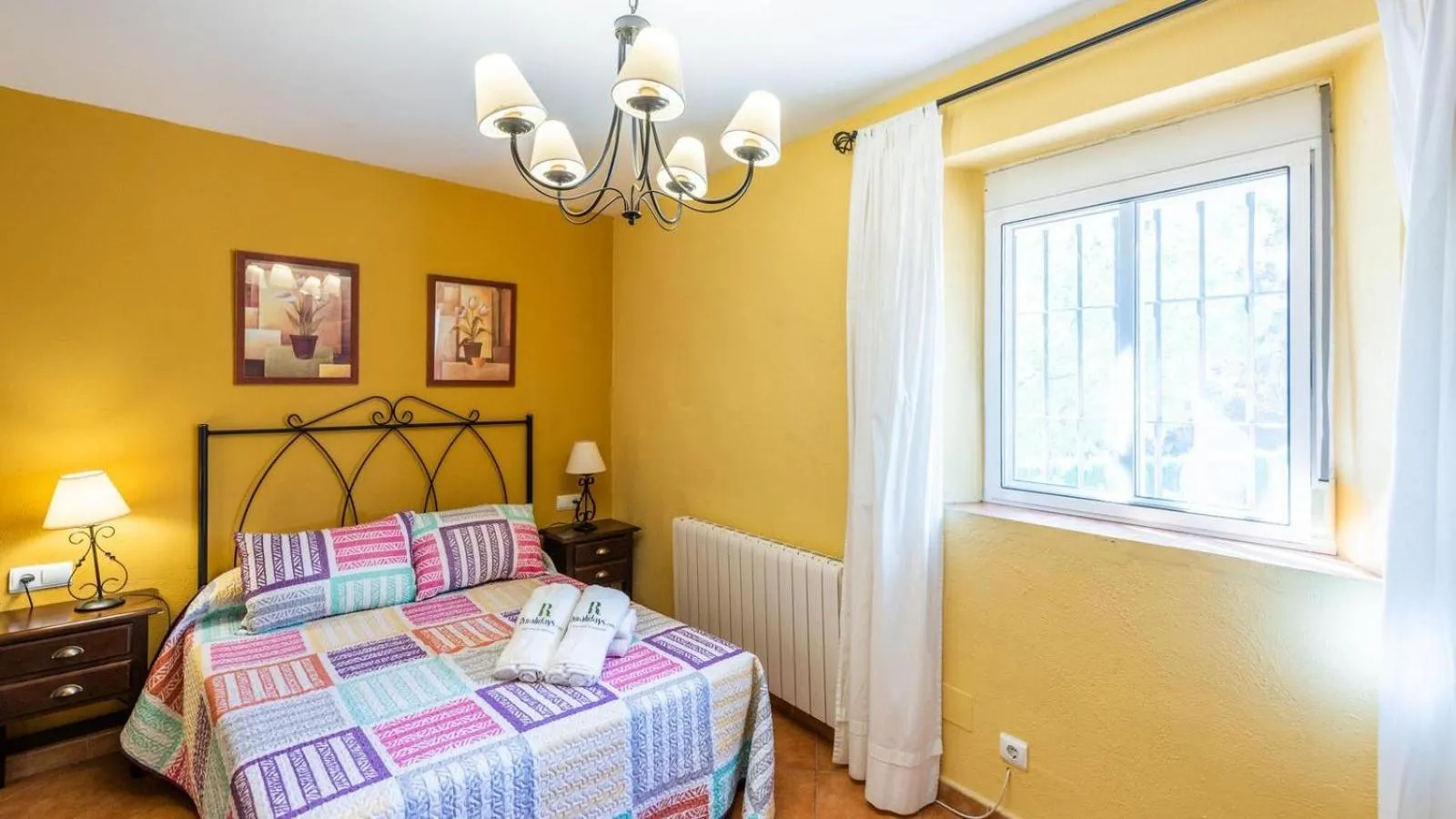 Bedroom, Bed in Villa Lagar Martinez Malaga by Ruralidays