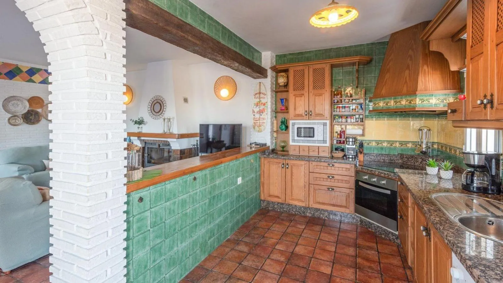 Kitchen or kitchenette in Casa Paraiso Tropical Torrox by Ruralidays