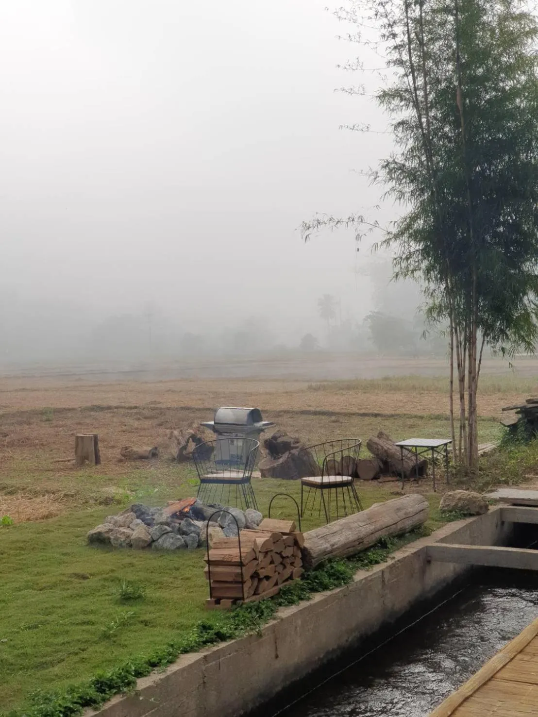 fireplace in Sang Poy Cottage