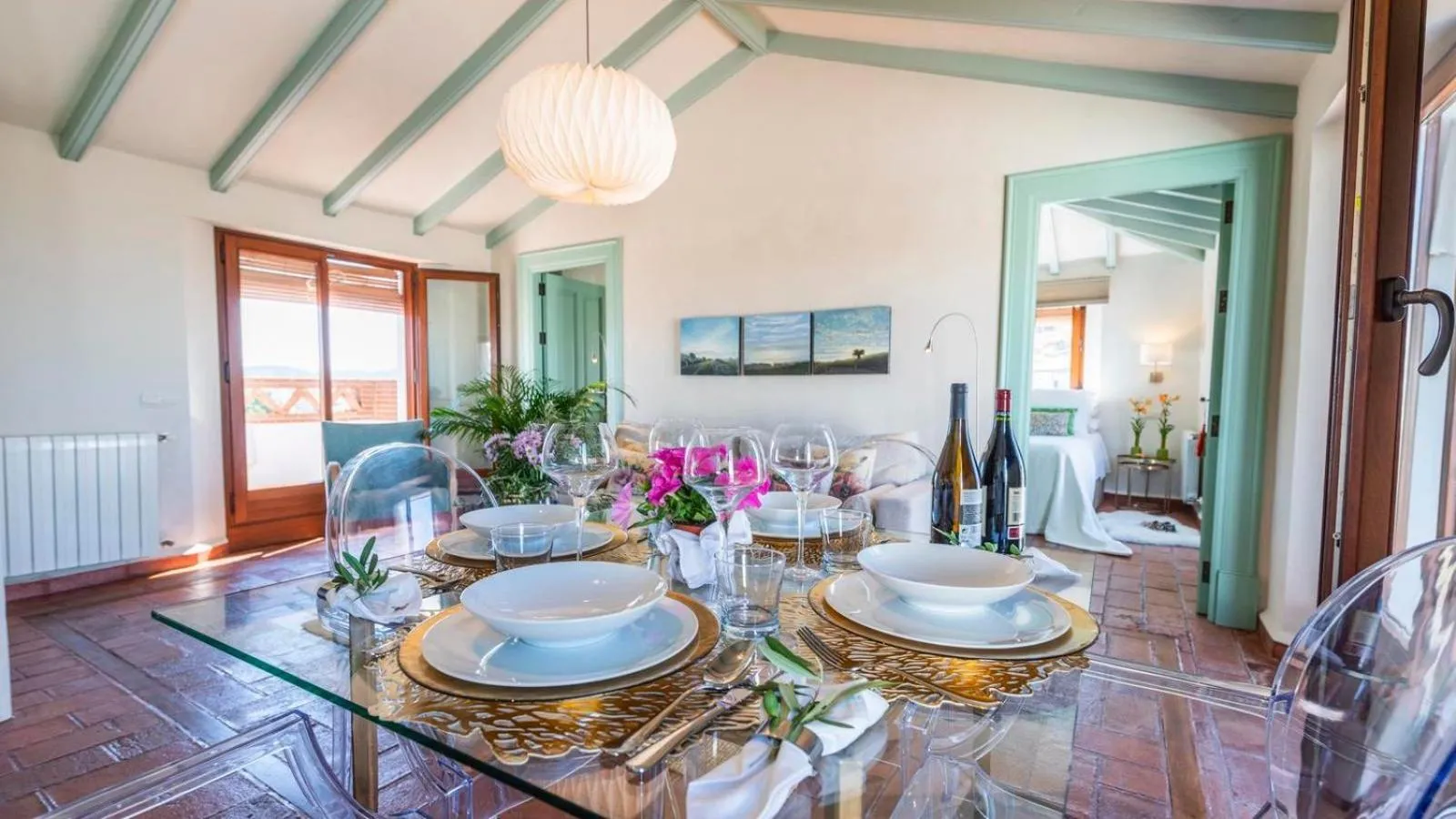 Dining area in Atico la Carrasquilla Gaucin by Ruralidays