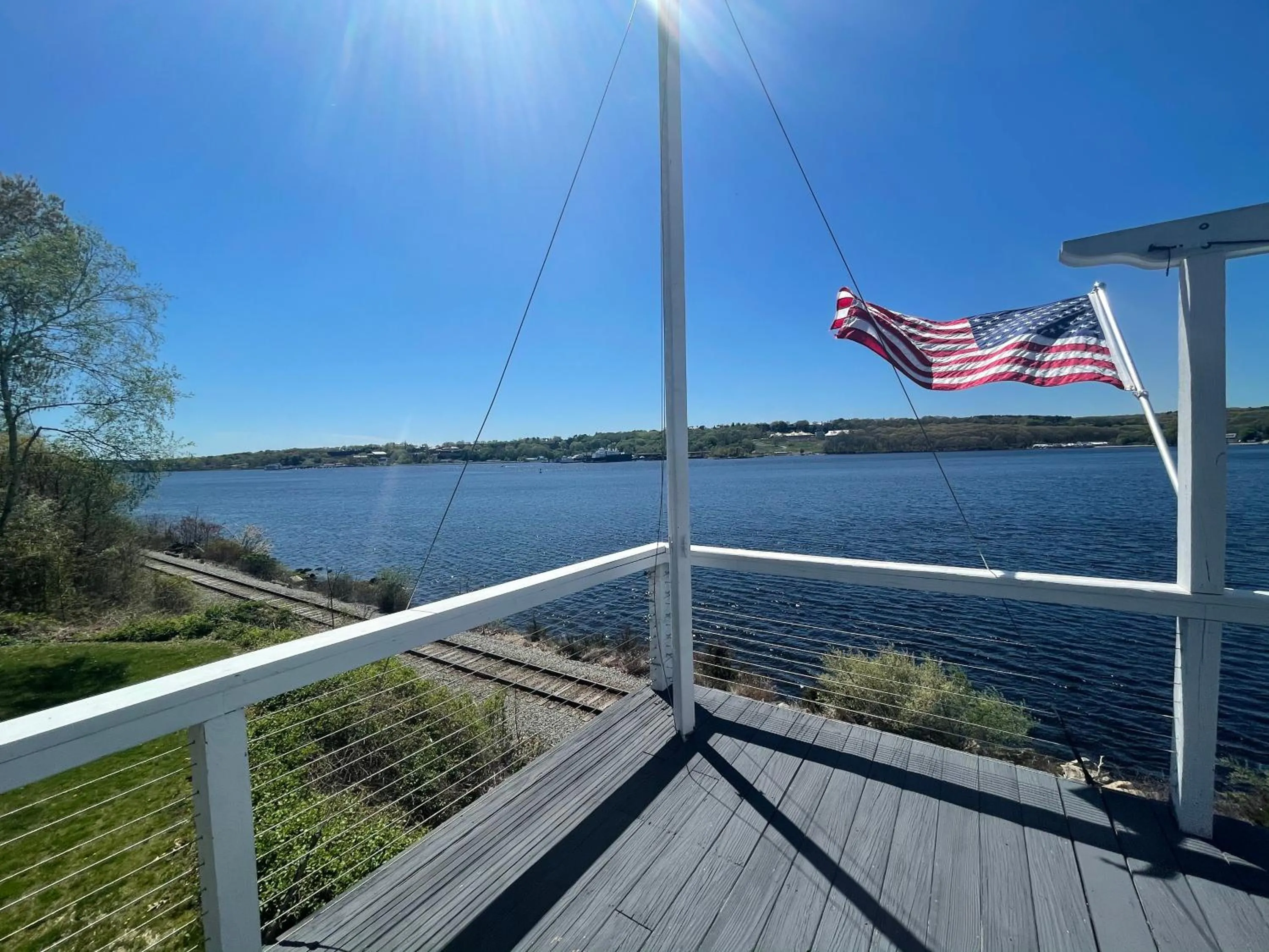 Balcony/Terrace in Riverfront Home with a View!