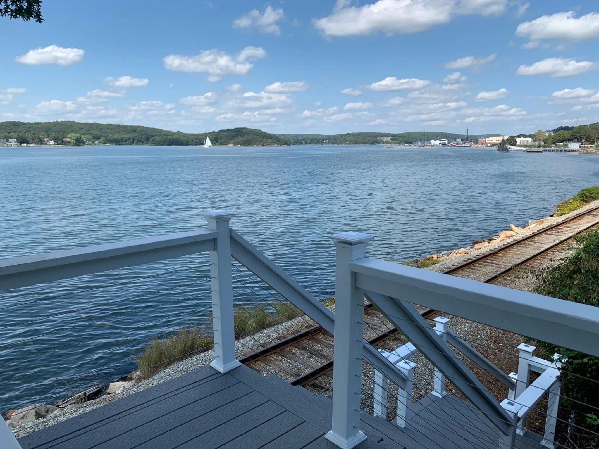 Balcony/Terrace in Riverfront Home with a View!