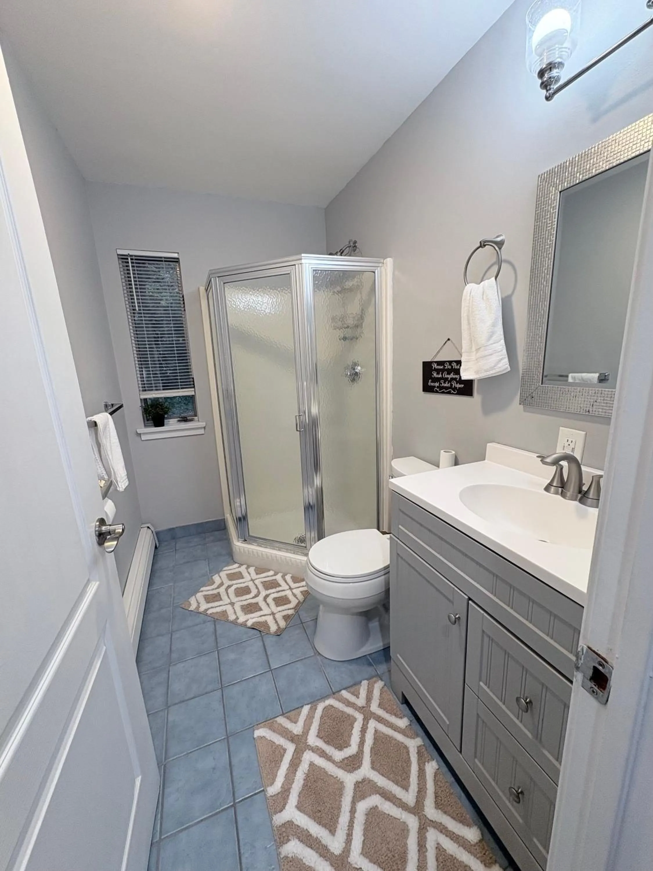 Shower in Riverfront Home with a View!