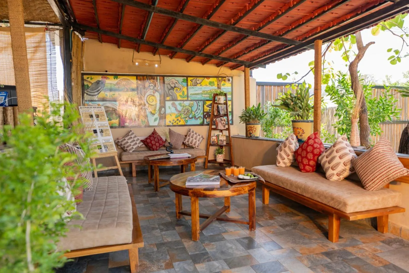 Seating area in Panarpani Retreat Pachmarhi