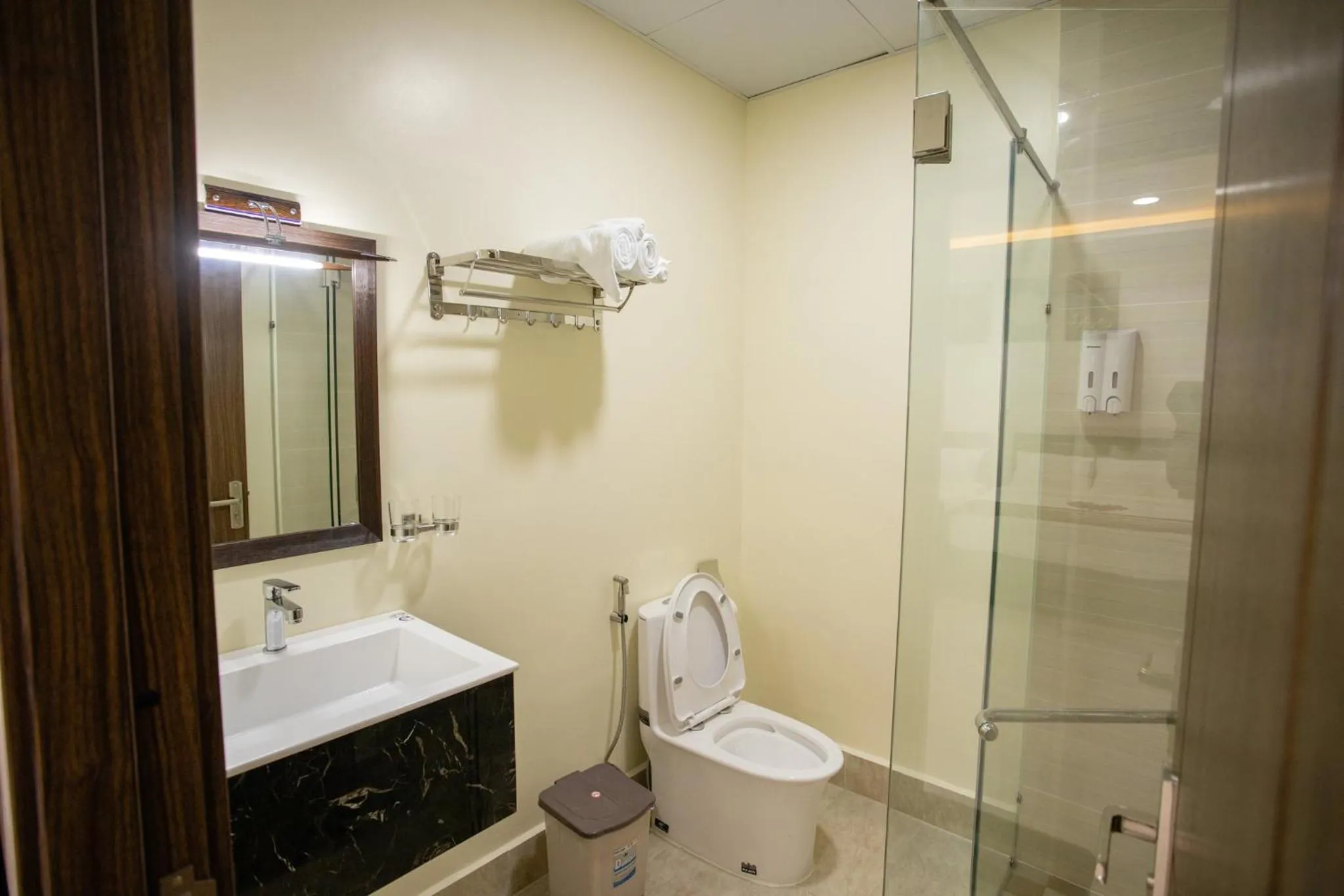 Bathroom in Apple Hotel