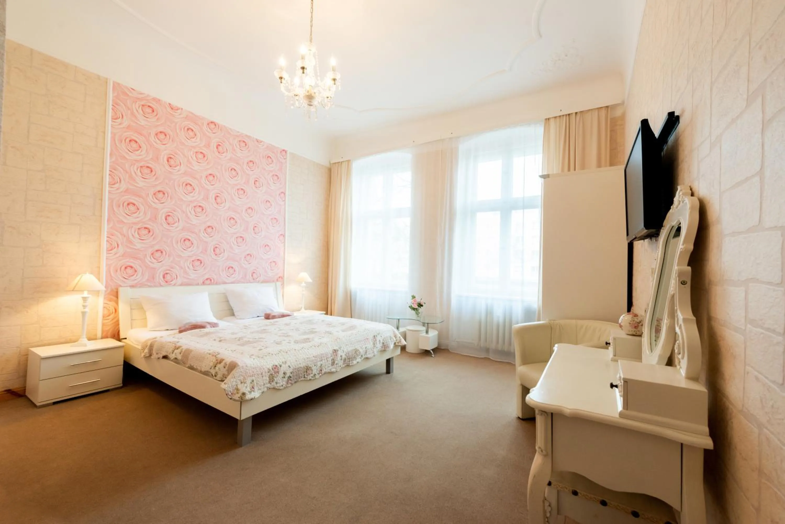 Bed in Hotel Pension Dahlem