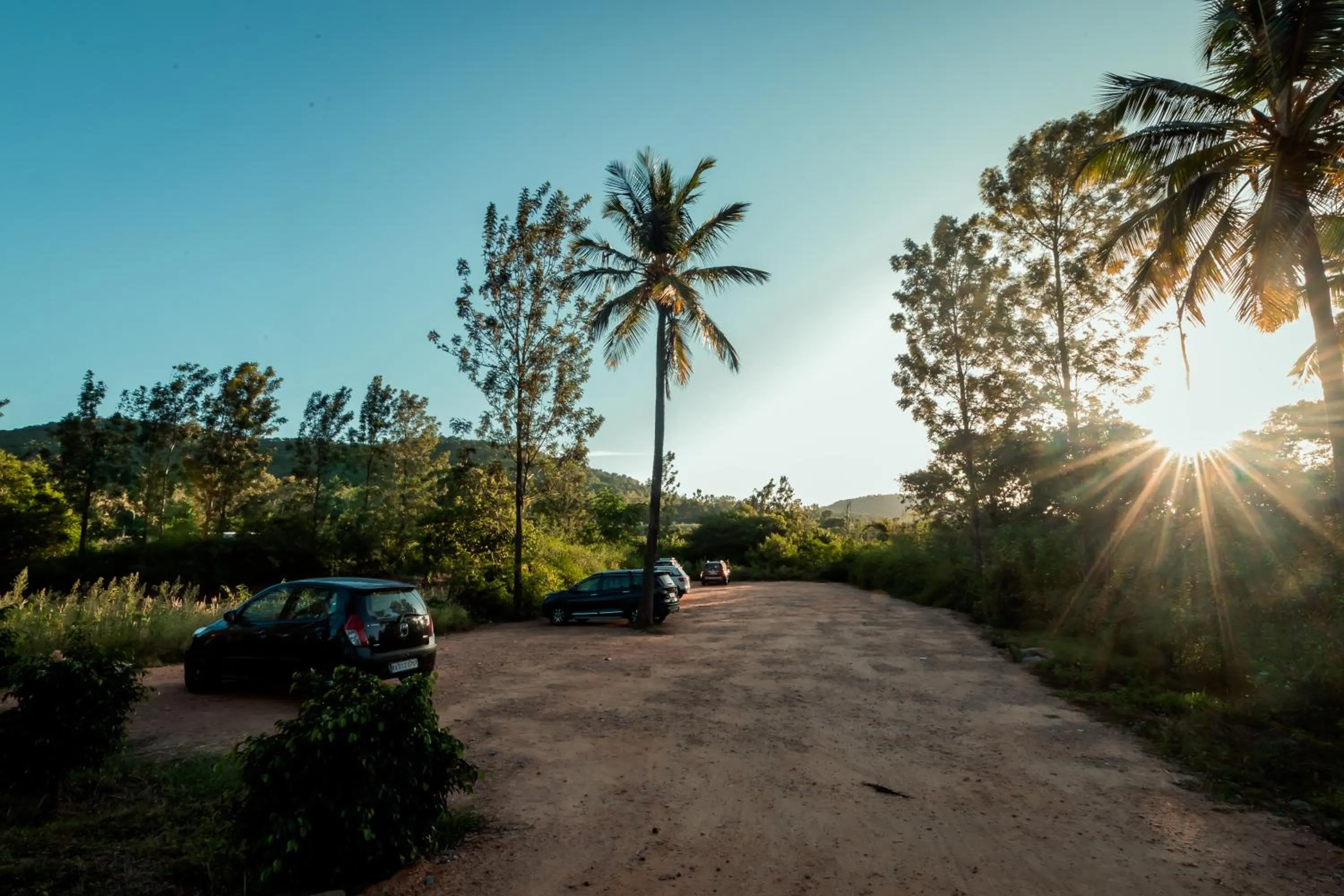 Parking in Commune18 Resort Chikmagalur