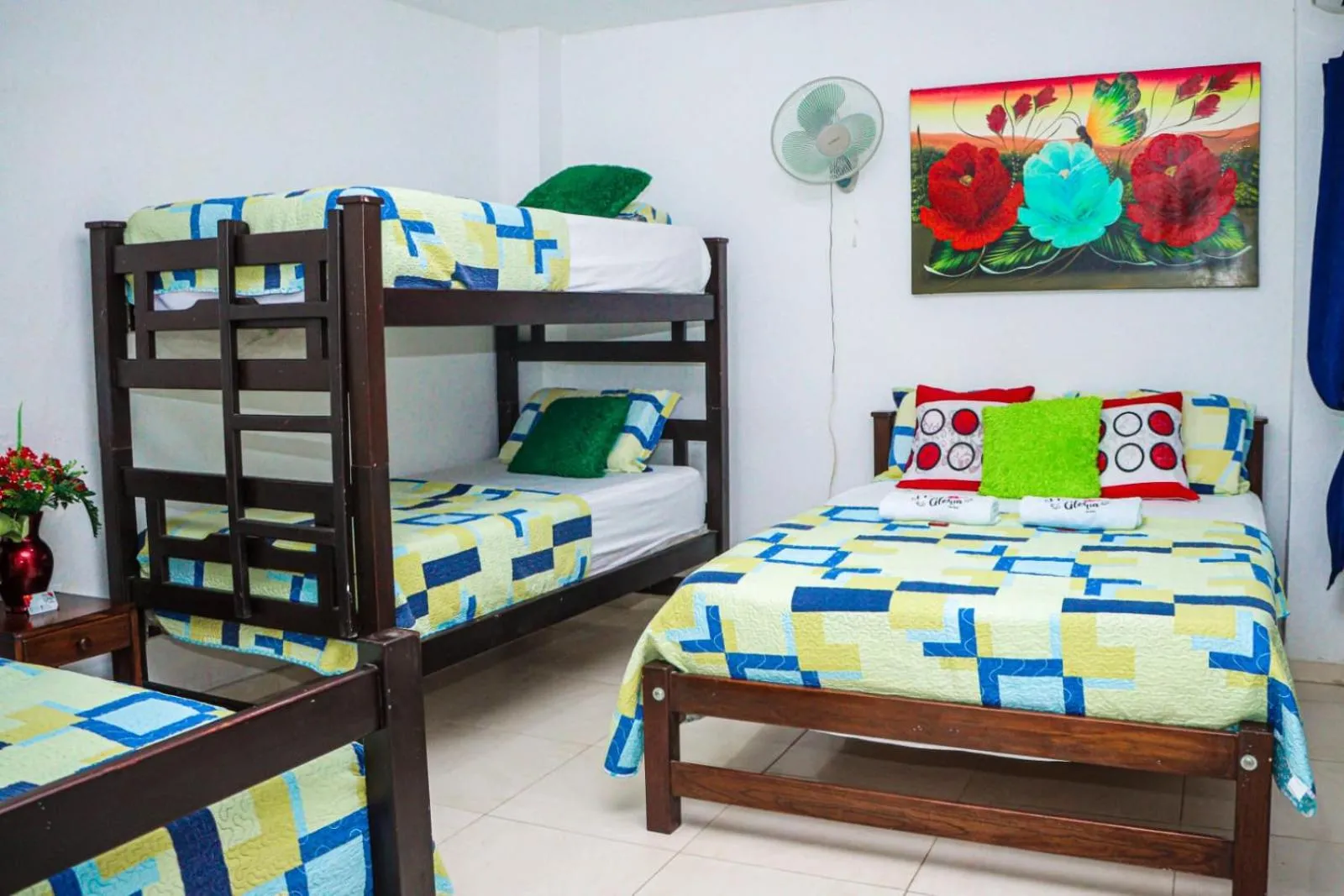 Bed in Hotel Flor Gloria
