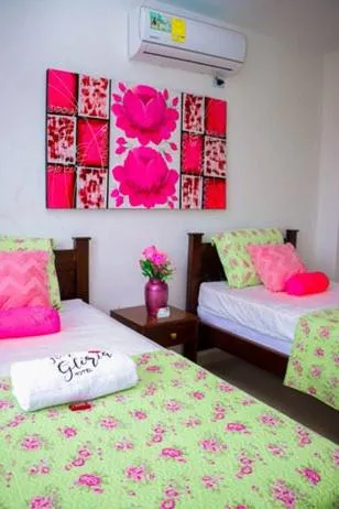 Bed in Hotel Flor Gloria