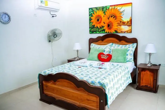 Bed in Hotel Flor Gloria