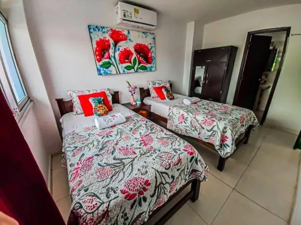 Bed in Hotel Flor Gloria