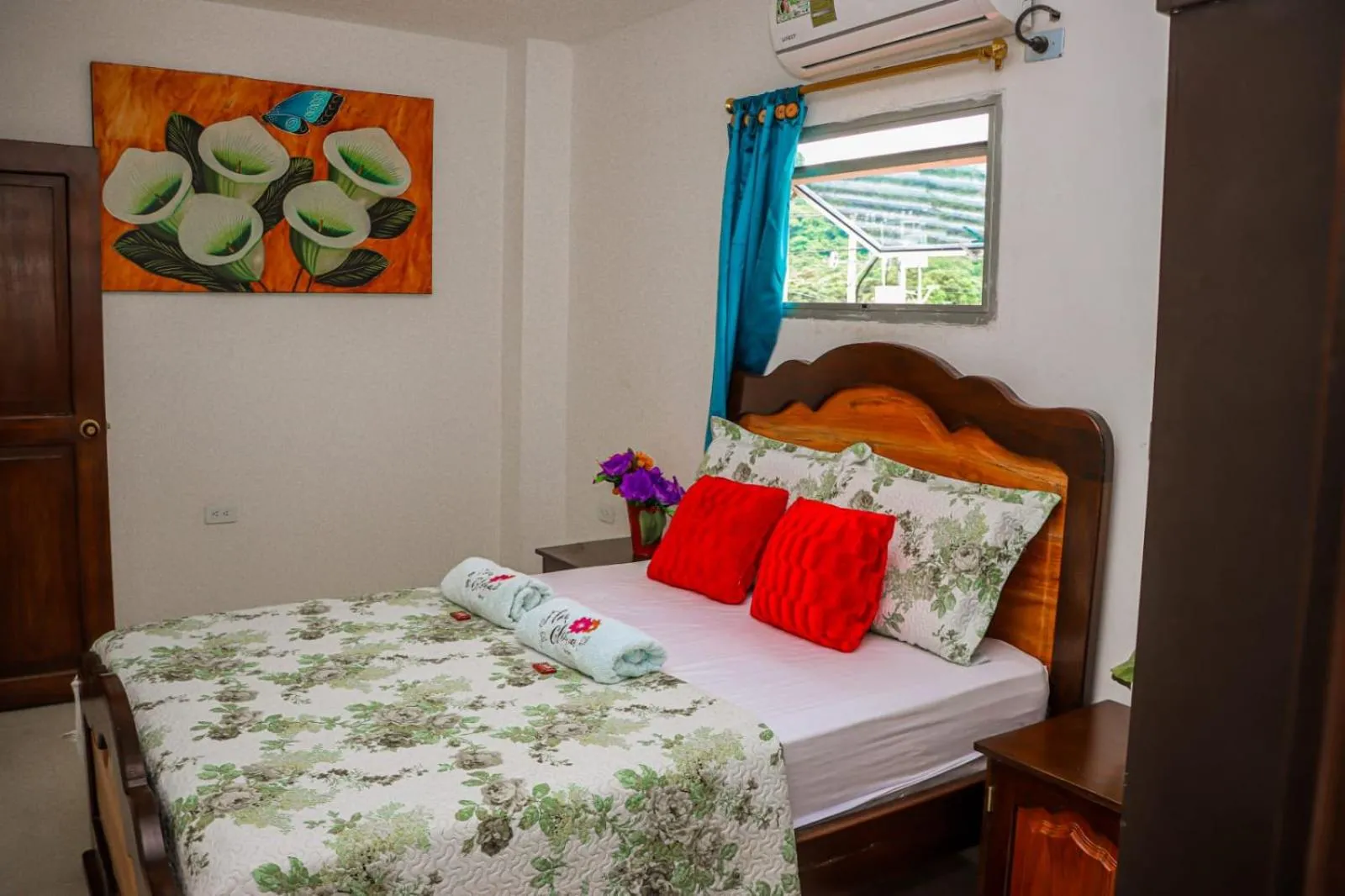Bed in Hotel Flor Gloria