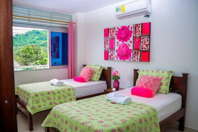 Bed in Hotel Flor Gloria