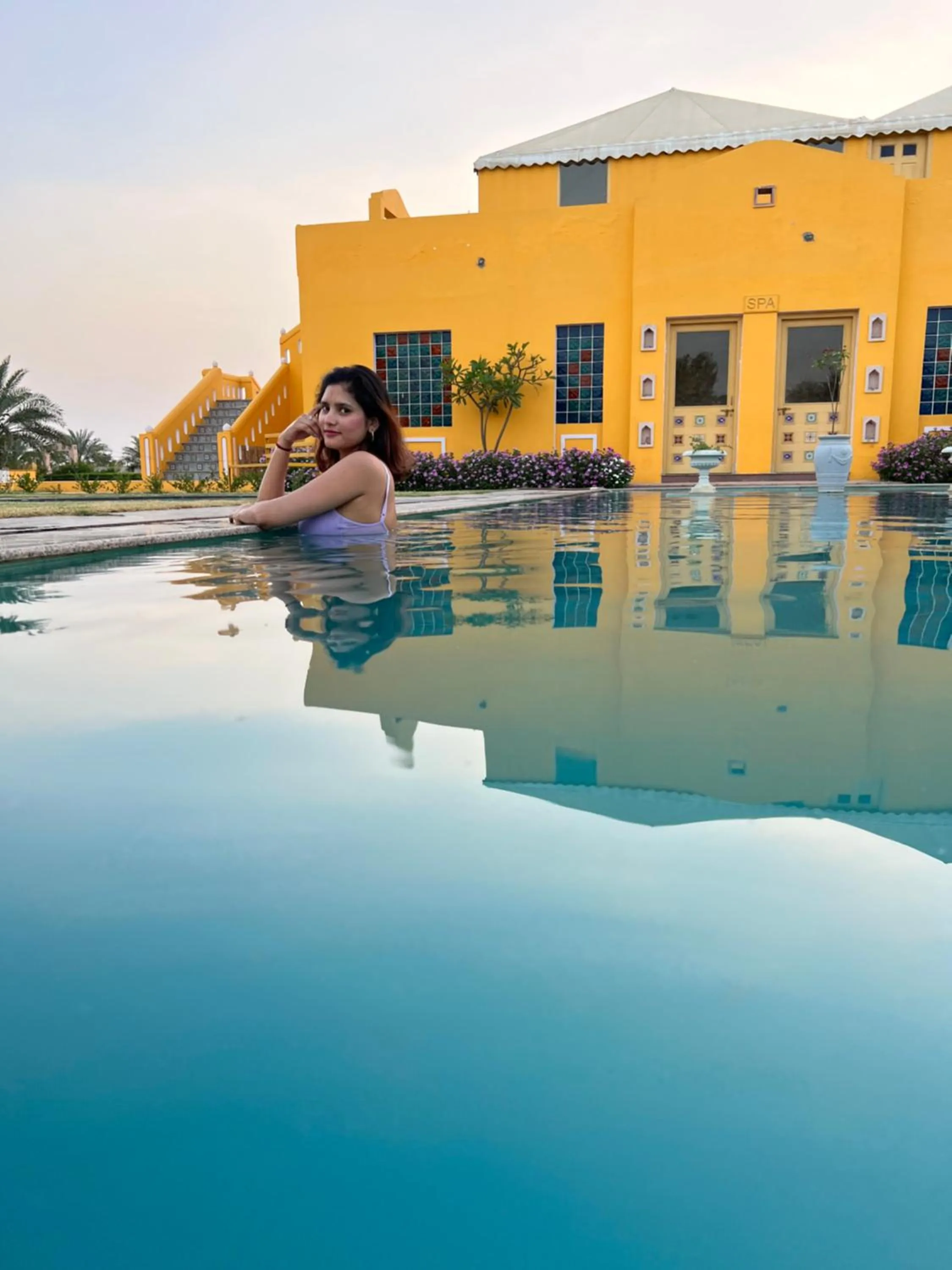 Swimming pool in Anand Bagh Resort & Spa by Ananta