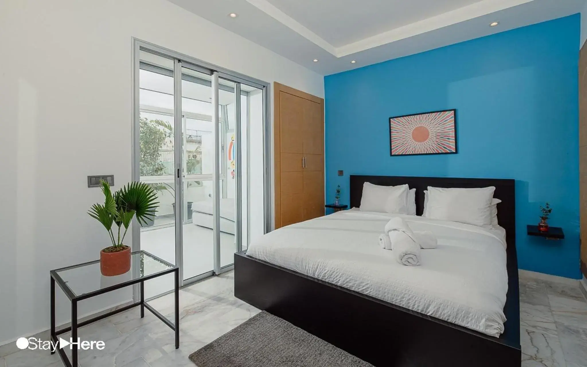 Bedroom, Bed in Stayhere Rabat - Agdal 2 - Classic Residence Bedroom, Bed in Stayhere Rabat - Agdal 2 - Classic Residence