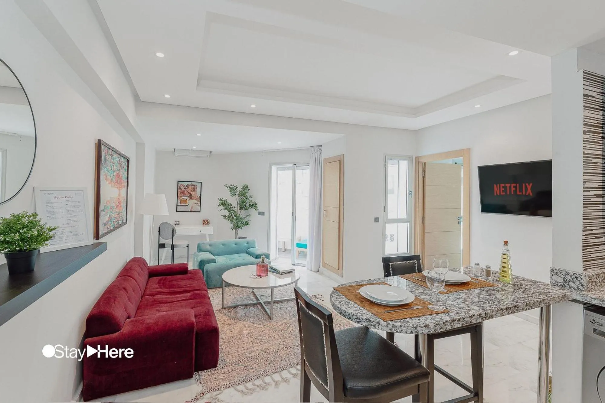 Living room in Stayhere Rabat - Agdal 2 - Classic Residence