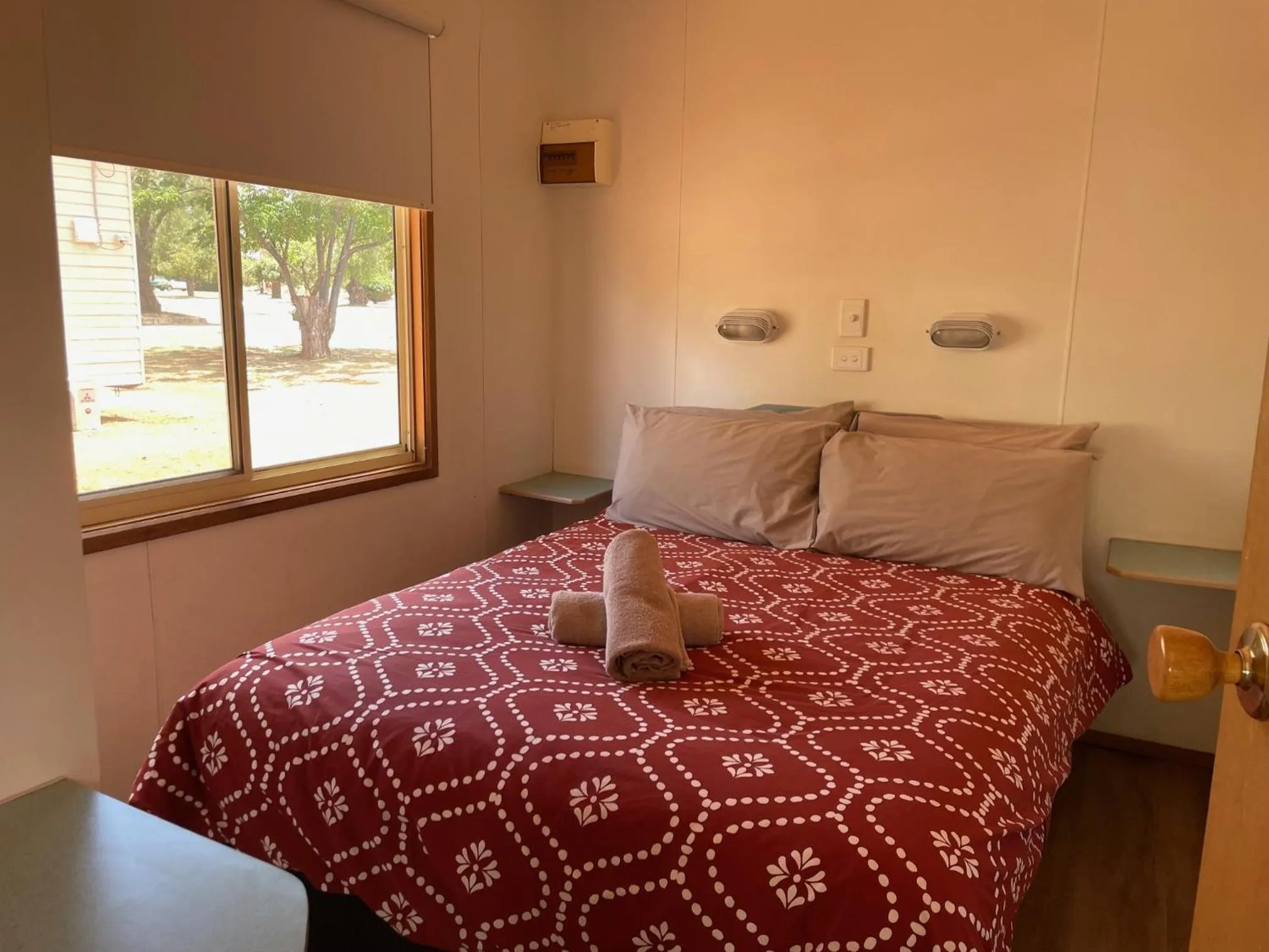 Bed in Cobar Caravan Park