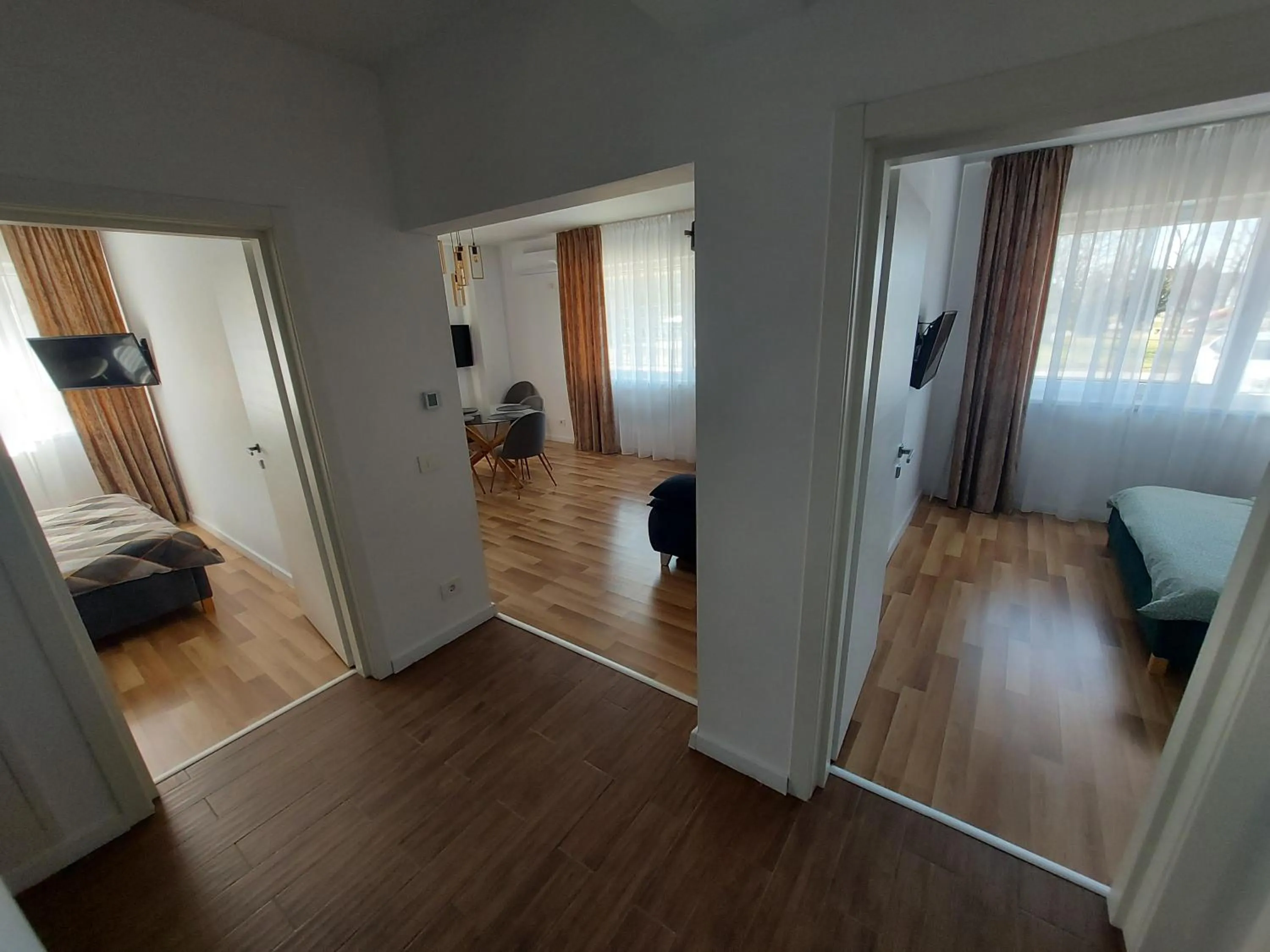 Living room, Bed in Panoramic Apartments Oradea
