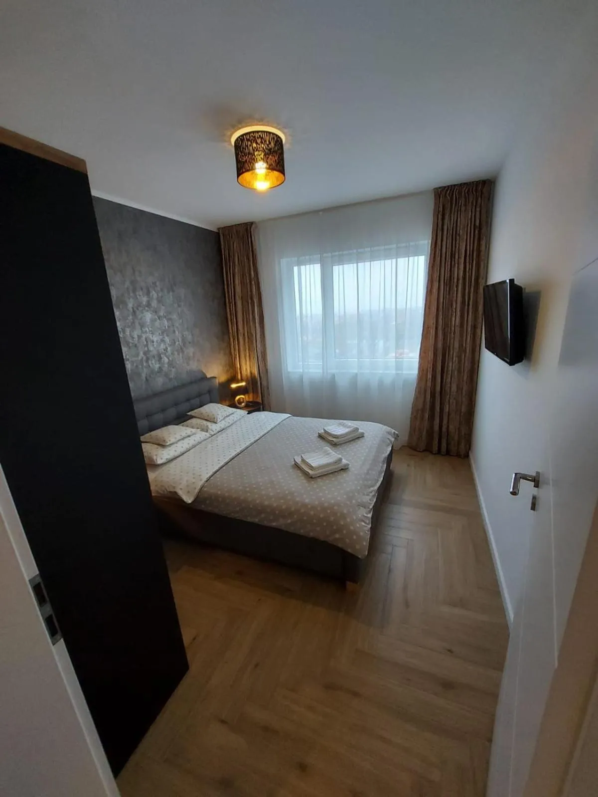 Bed in Panoramic Apartments Oradea