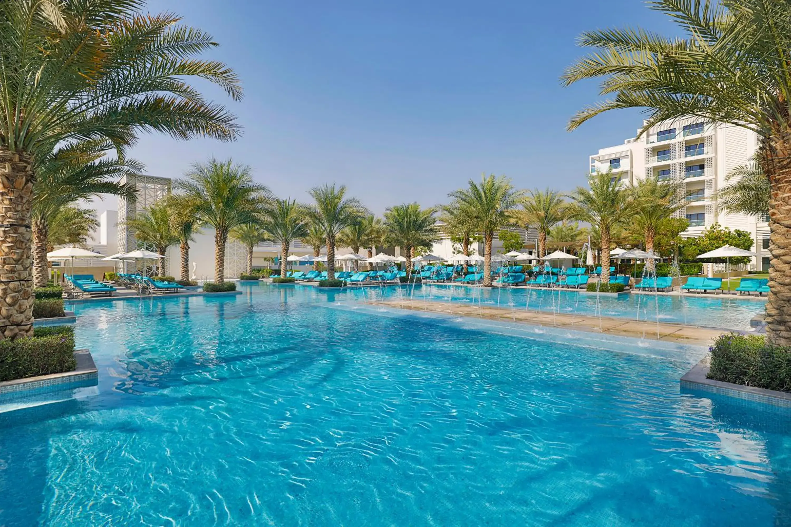 Swimming pool in Hilton Abu Dhabi Yas Island Swimming pool in Hilton Abu Dhabi Yas Island