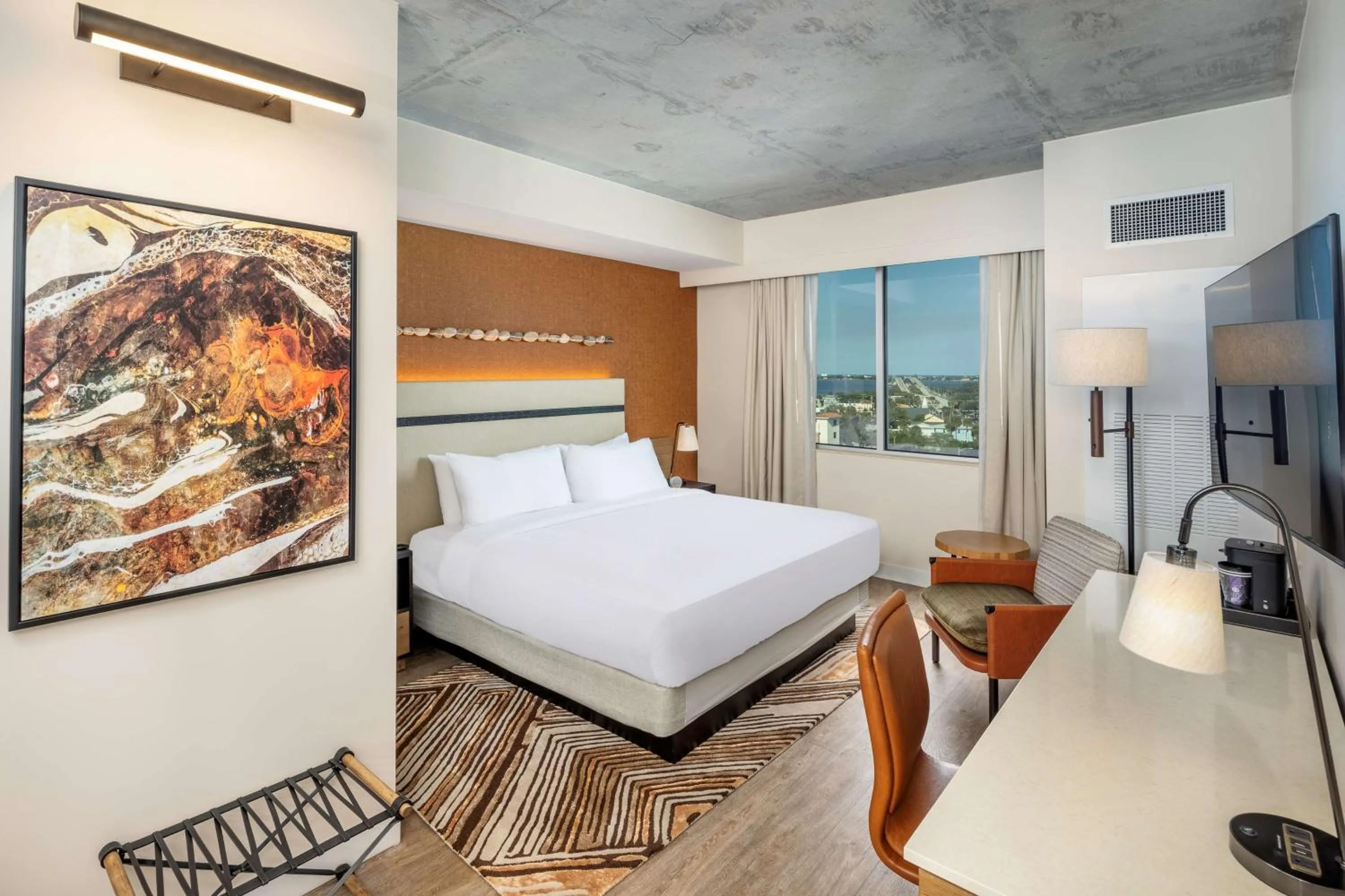 Bedroom, Bed in Hotel Melby Downtown Melbourne Tapestry Collection By Hilton