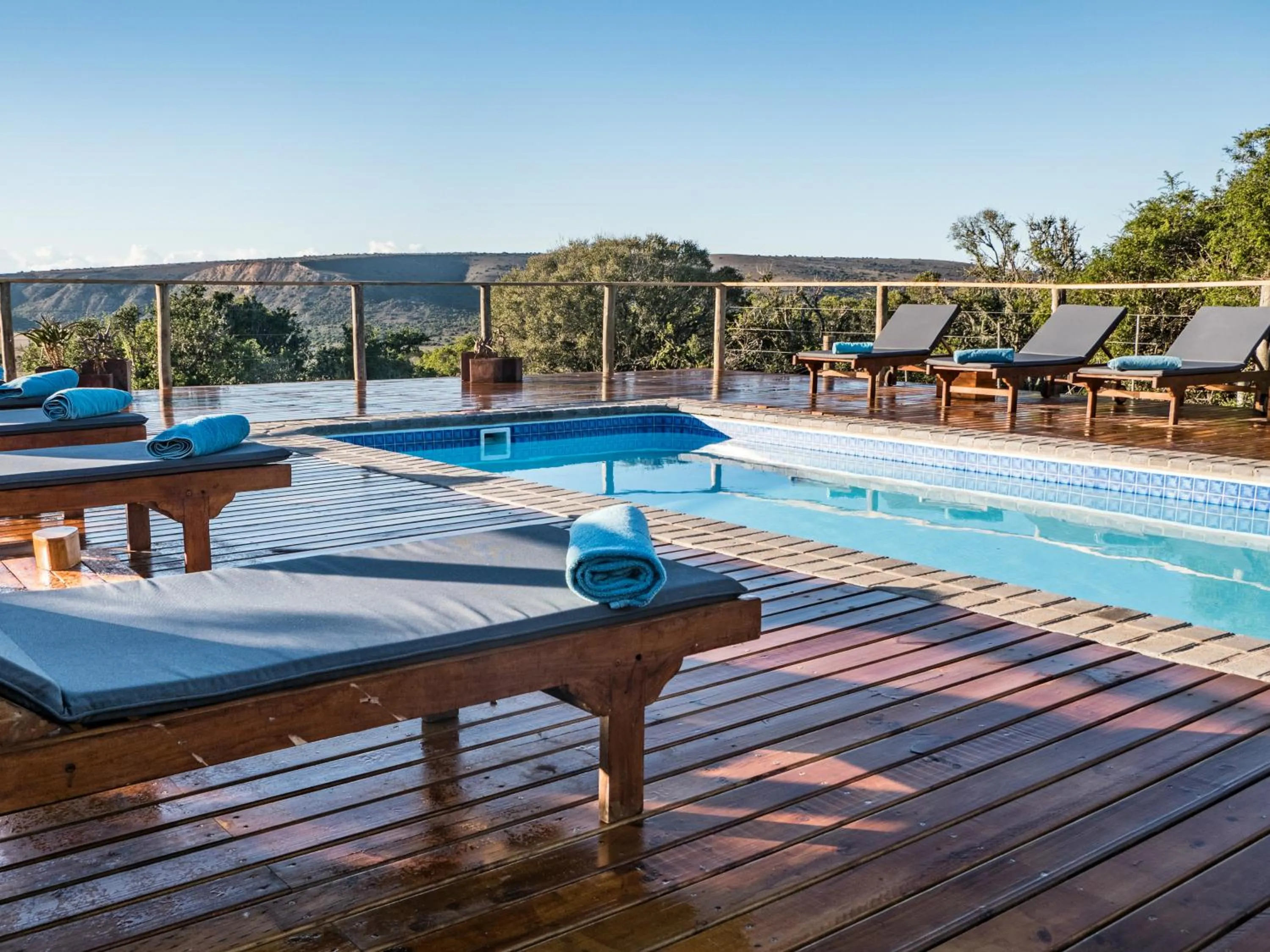 Swimming pool in Woodbury Tented Camp – Amakhala Game Reserve