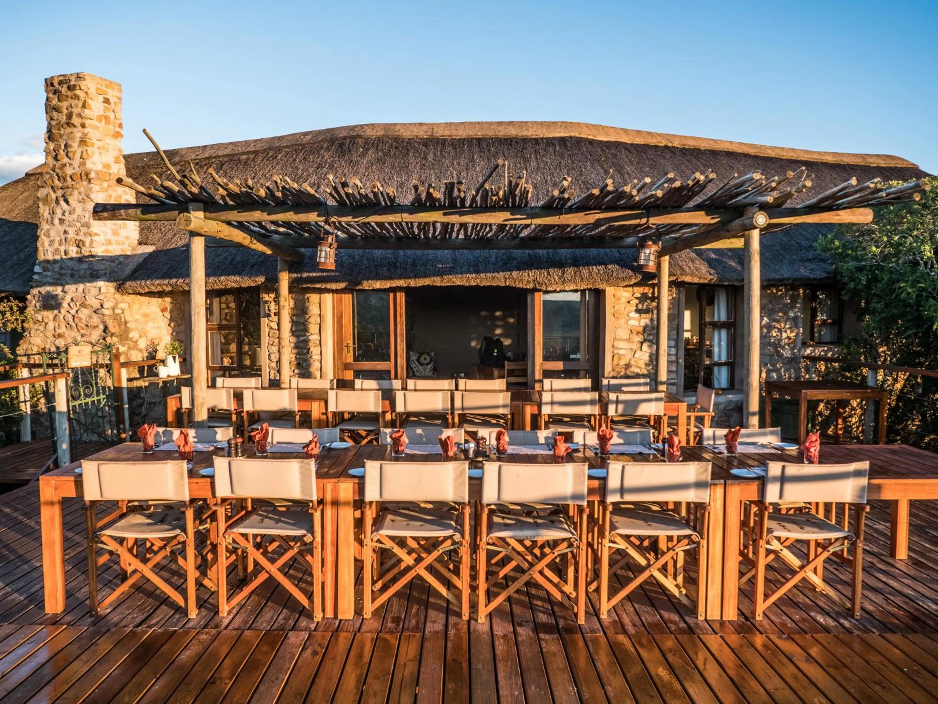 Balcony/Terrace in Woodbury Tented Camp – Amakhala Game Reserve