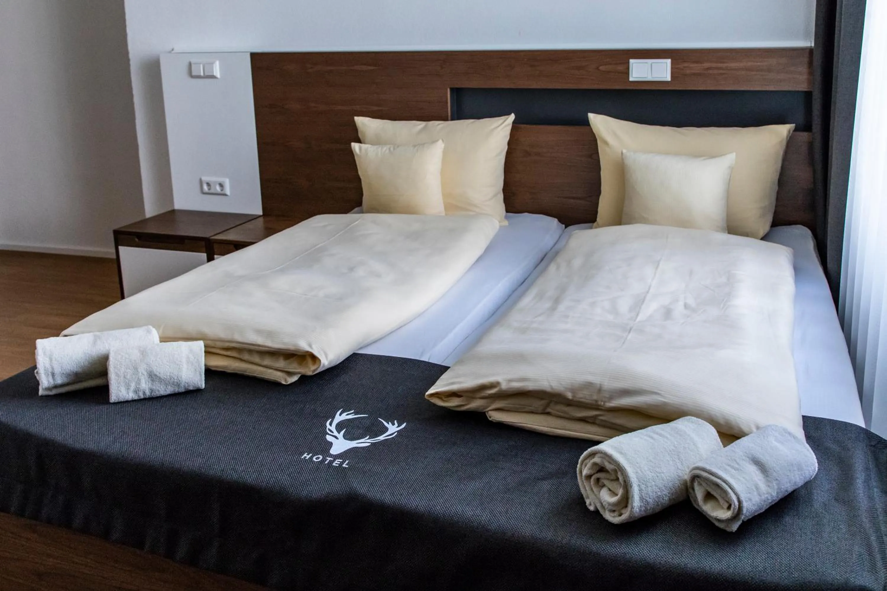 Photo of the whole room, Bed in Hotel JÄGERHAUS in Singen am Hohentwiel