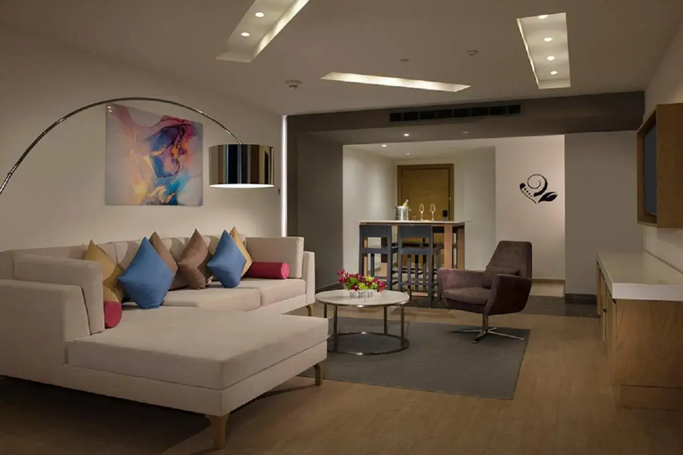 Living room, Bed in Secrets Riviera Cancún Resort & Spa - Adults Only - All inclusive Living room, Bed in Secrets Riviera Cancún Resort & Spa - Adults Only - All inclusive