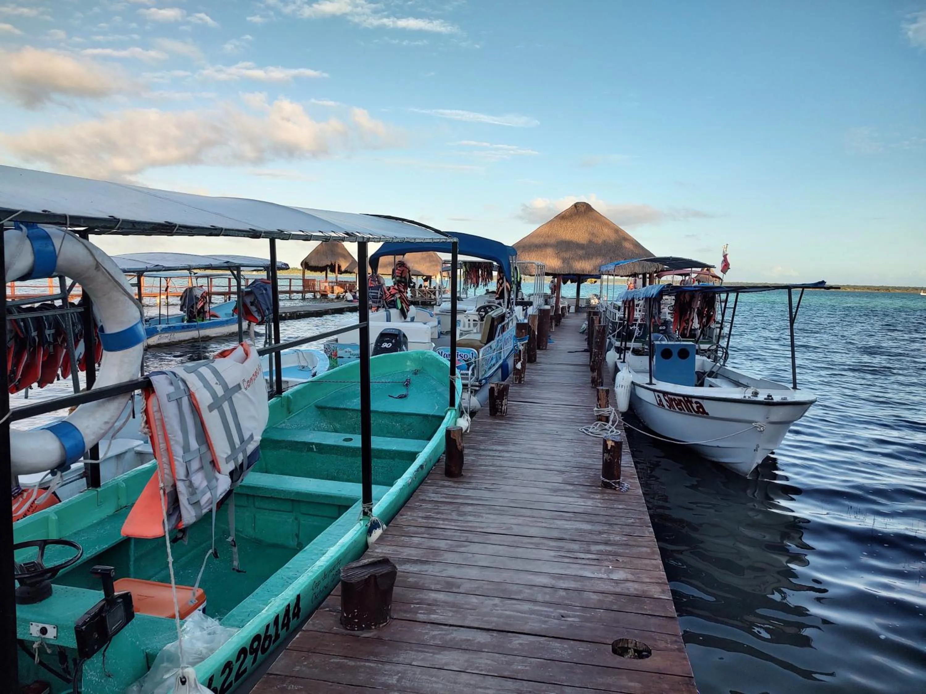 Sunset in Papitos Bacalar Hotel and Marina