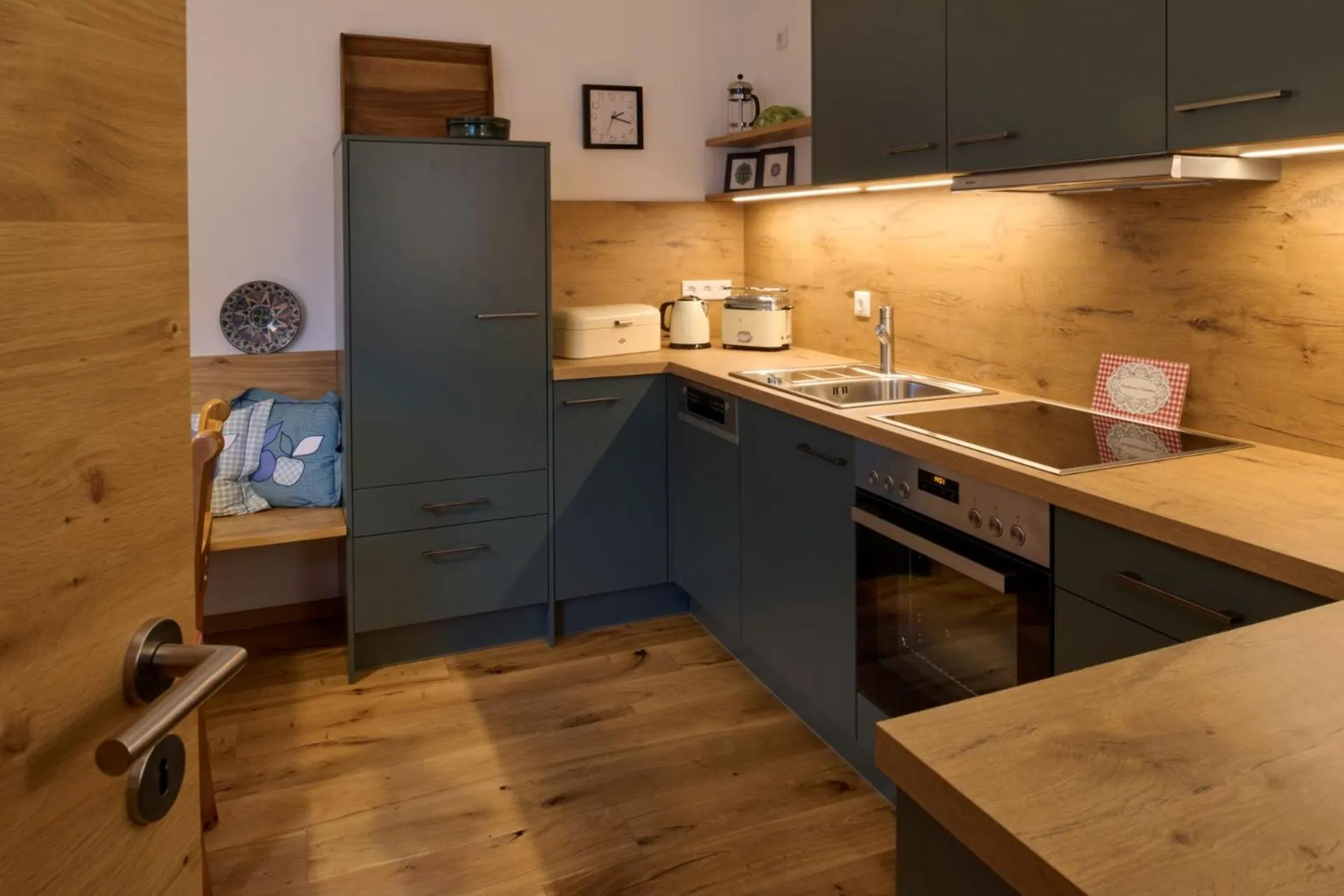 Kitchen or kitchenette in Hotel Waldhaus Föckinghausen