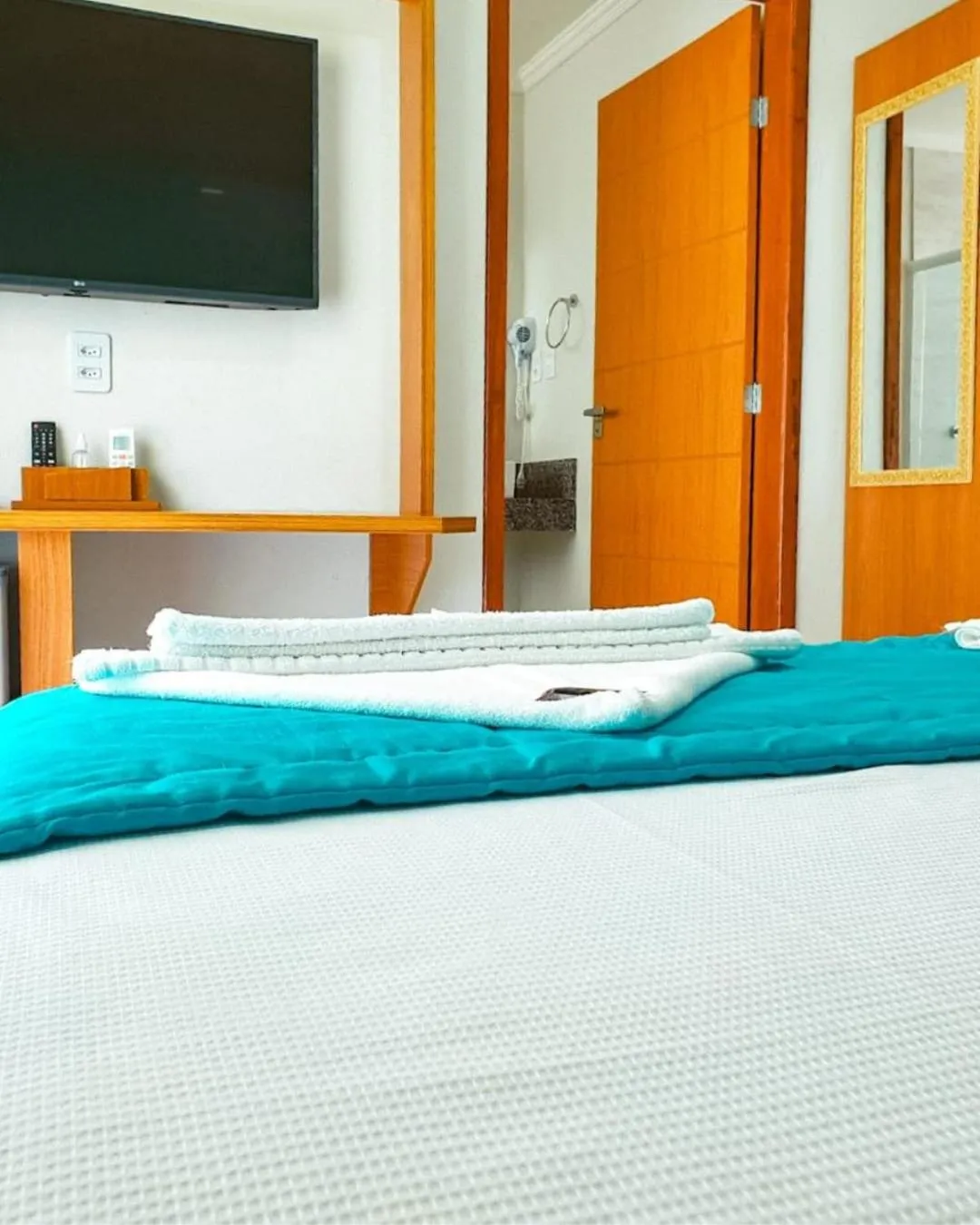 Bed in Pousada Cantinho da Praia