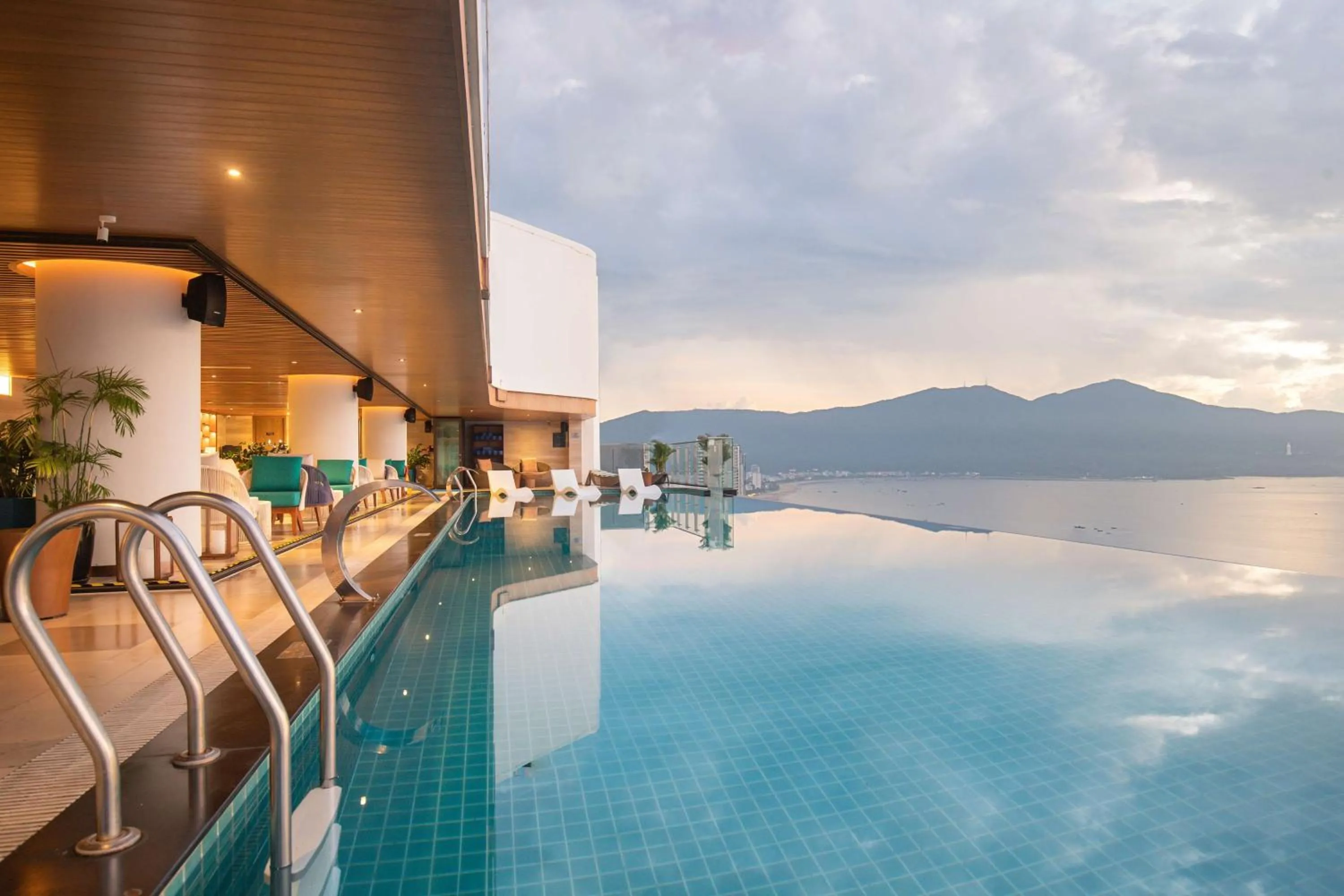 Pool view in Radisson Hotel Danang