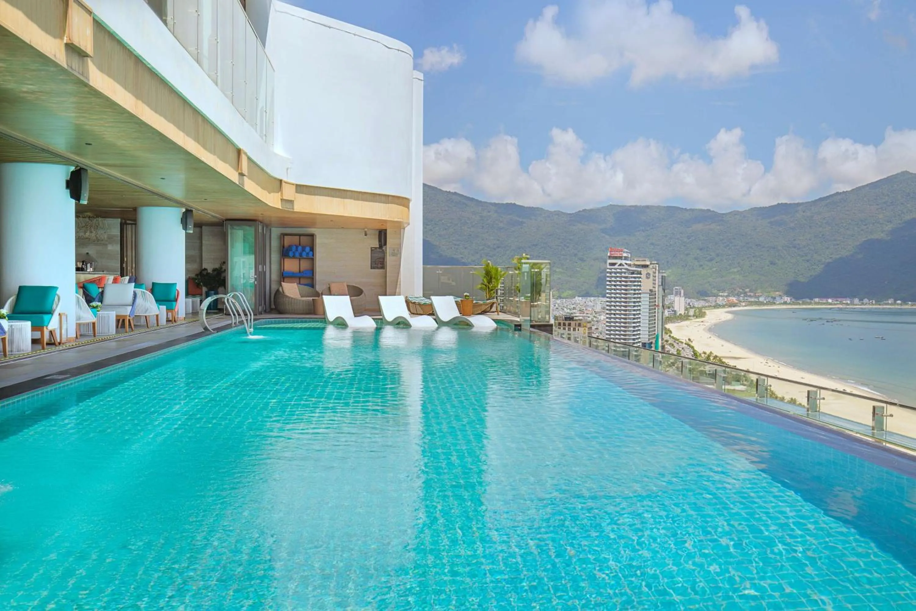Pool view in Radisson Hotel Danang
