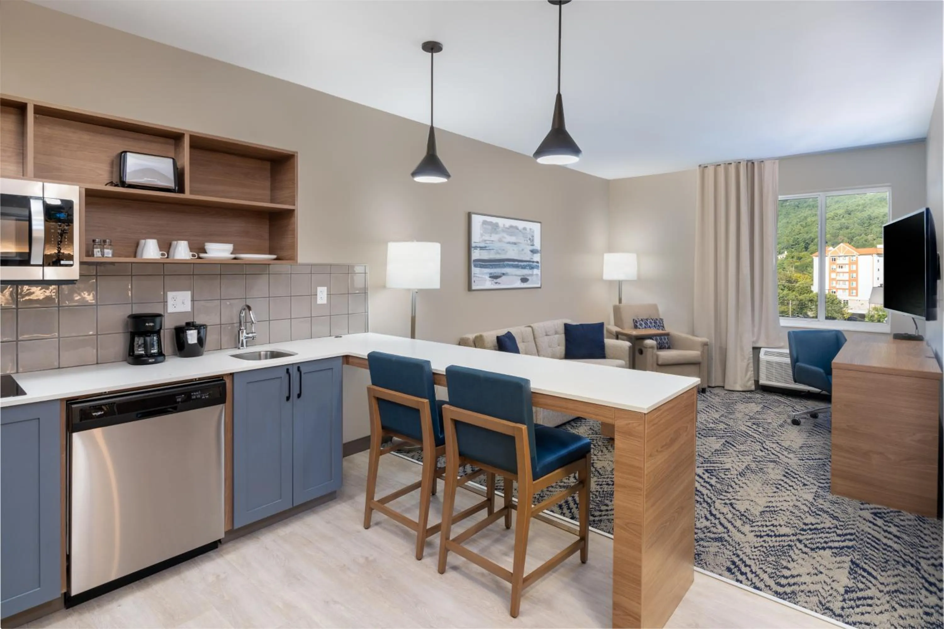 Kitchen or kitchenette in Candlewood Suites - Asheville Downtown by IHG