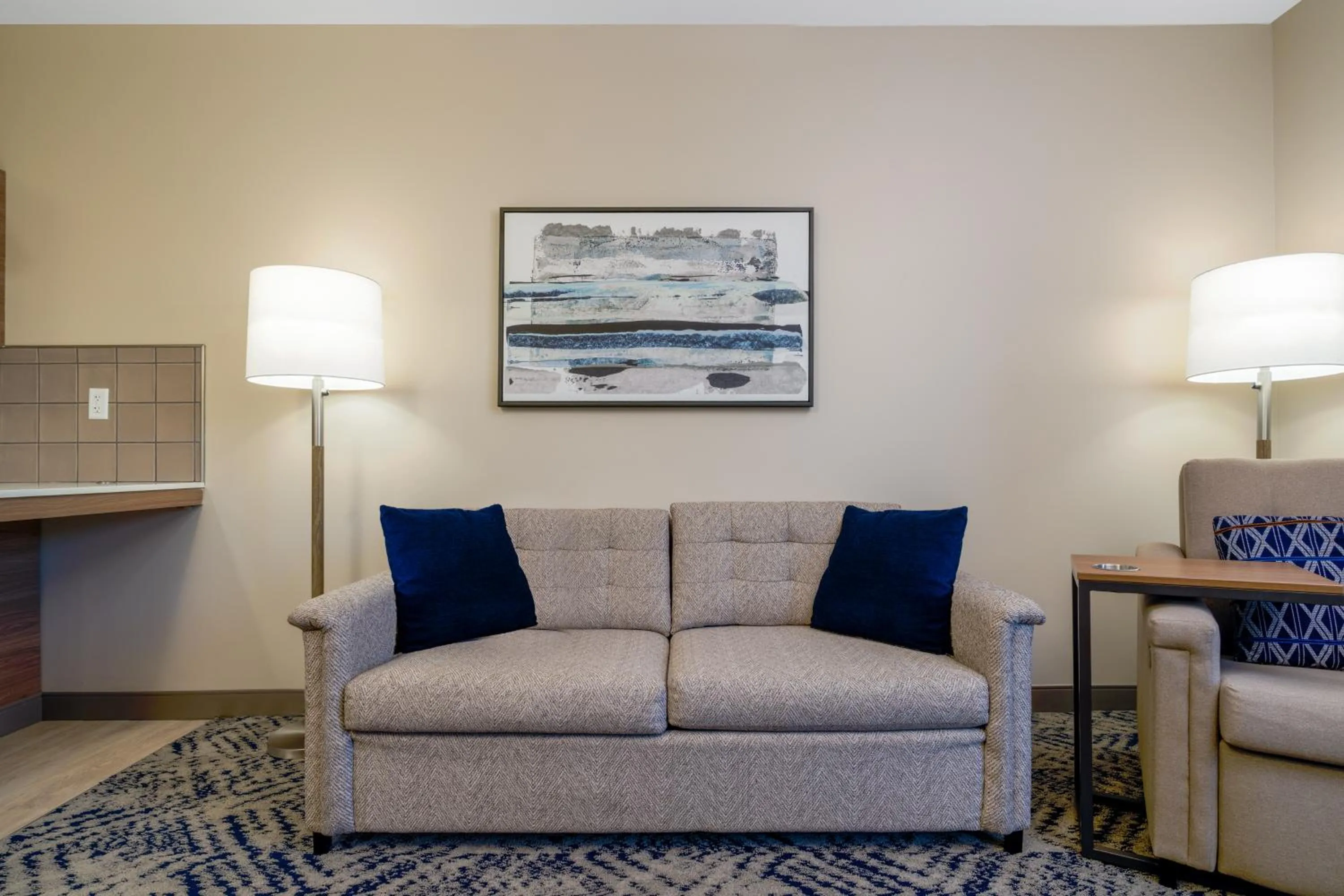 Seating area in Candlewood Suites - Asheville Downtown by IHG