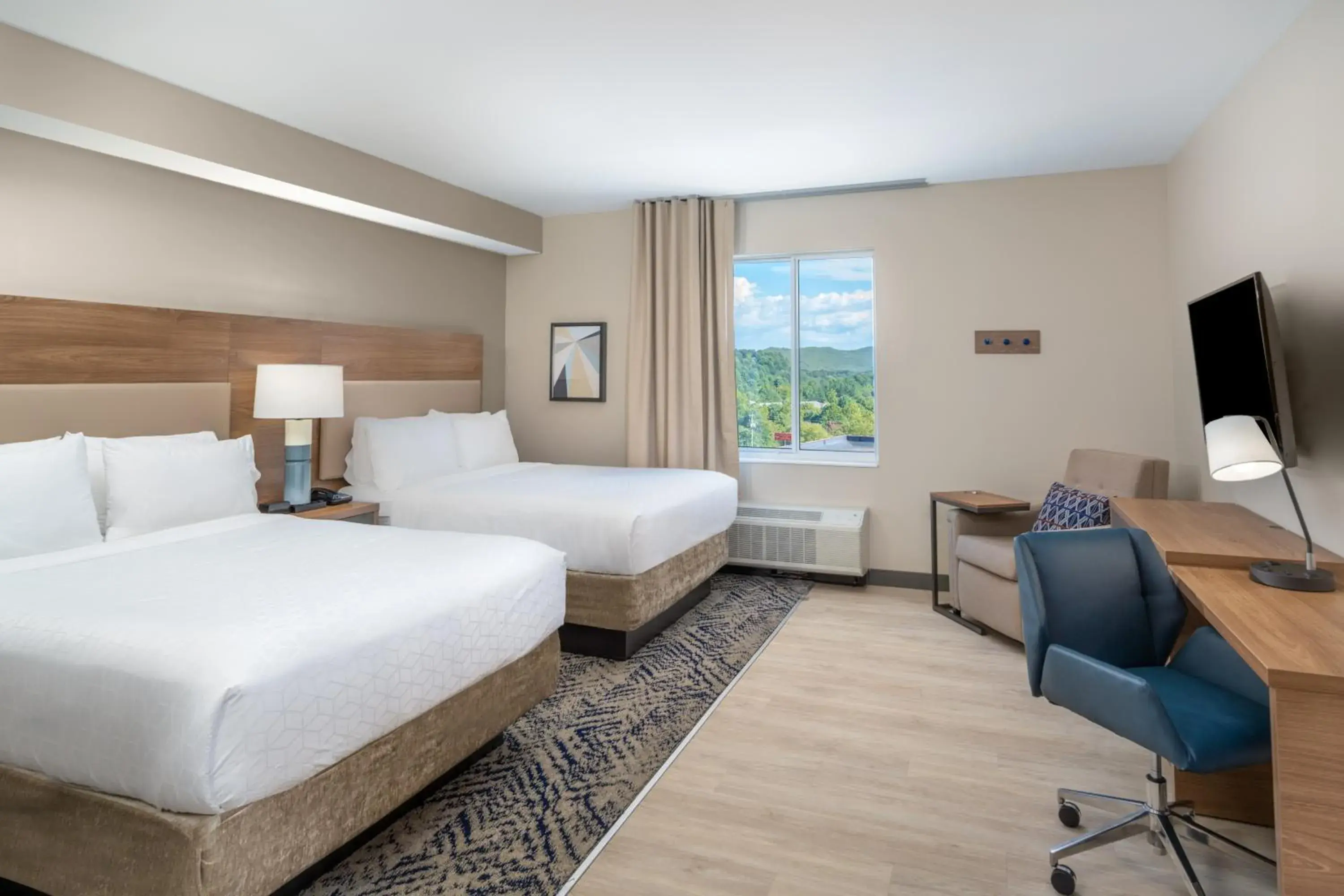 Queen Studio Suite with Two Queen Beds - Mountain View in Candlewood Suites - Asheville Downtown by IHG Queen Studio Suite with Two Queen Beds - Mountain View in Candlewood Suites - Asheville Downtown by IHG