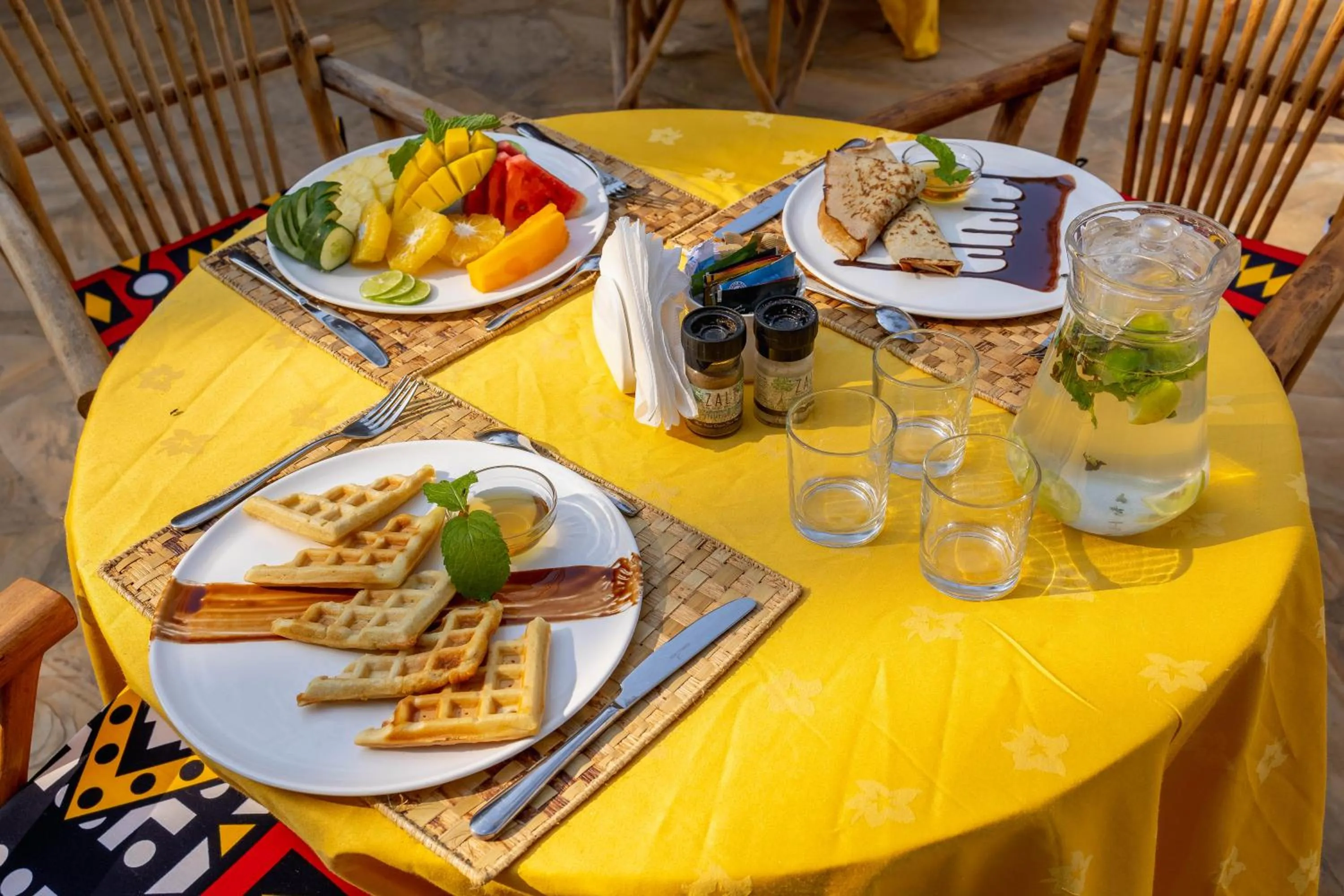 Continental breakfast in Aluna Paje