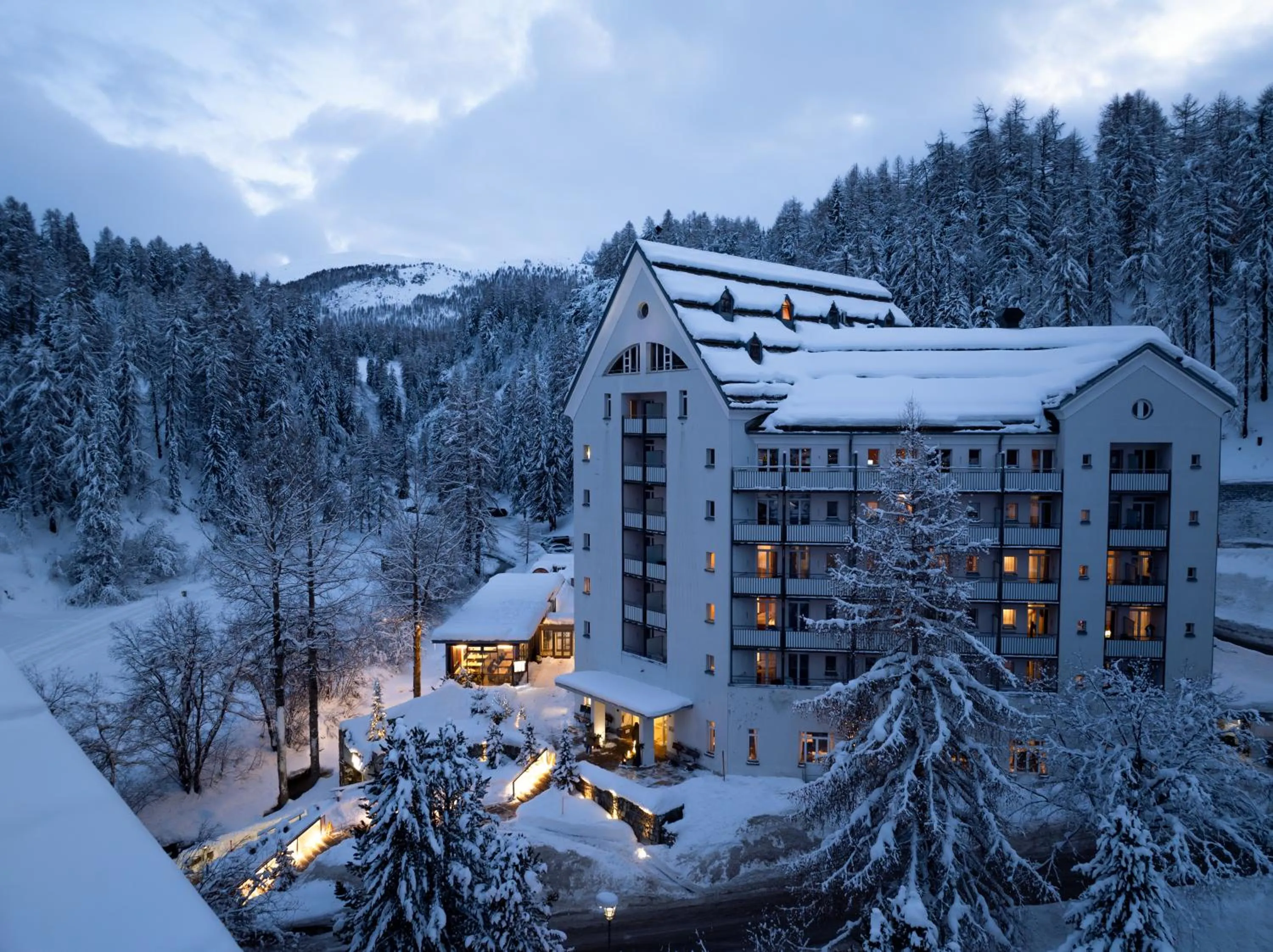 Property building in Hotel Schweizerhof Sils Maria, a Faern Collection Hotel