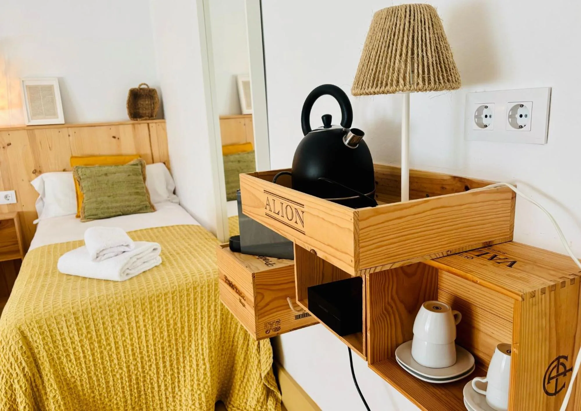 Bed in Hostal Sa Teula