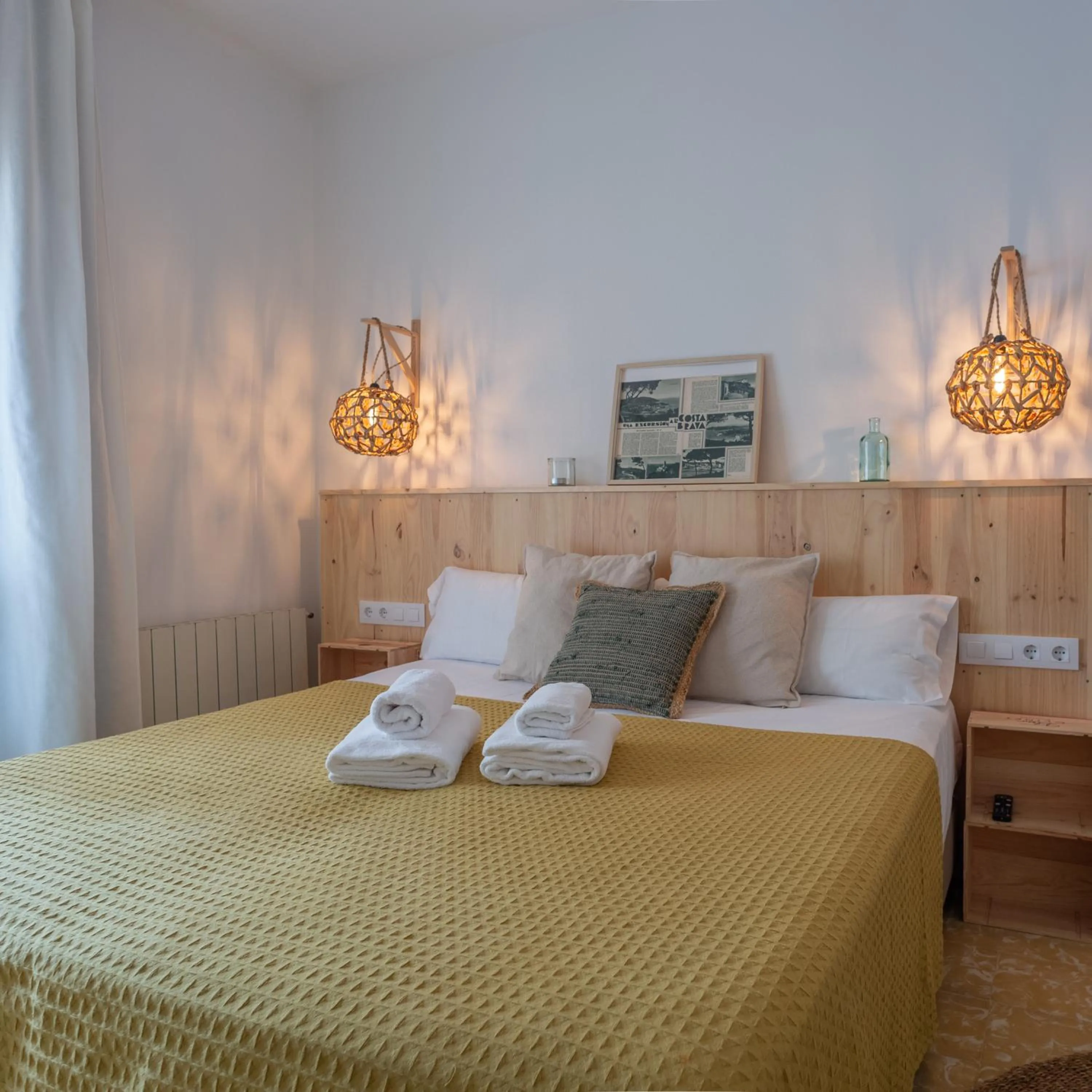 Bed in Hostal Sa Teula