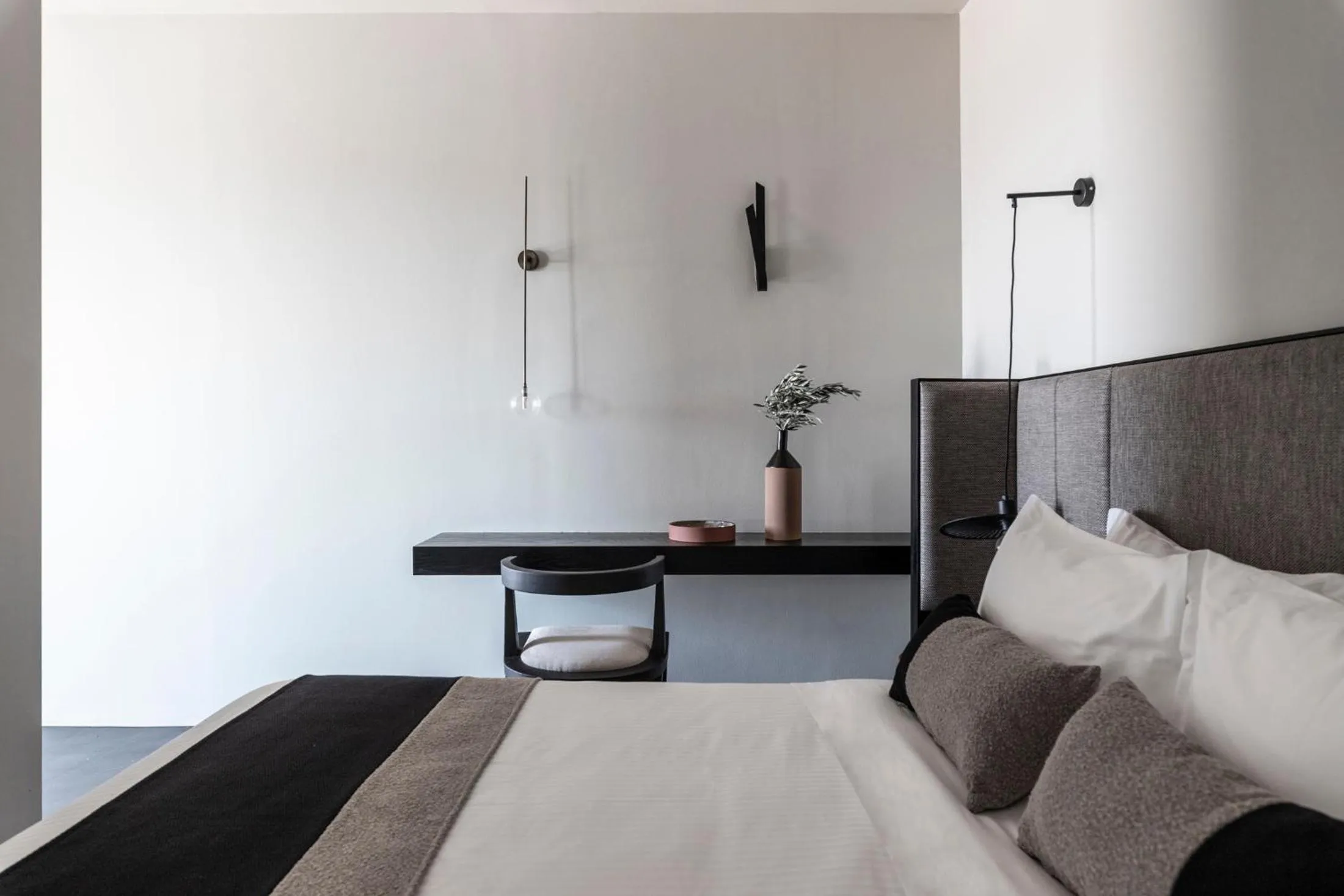 Bedroom, Bed in Nimbus Santorini