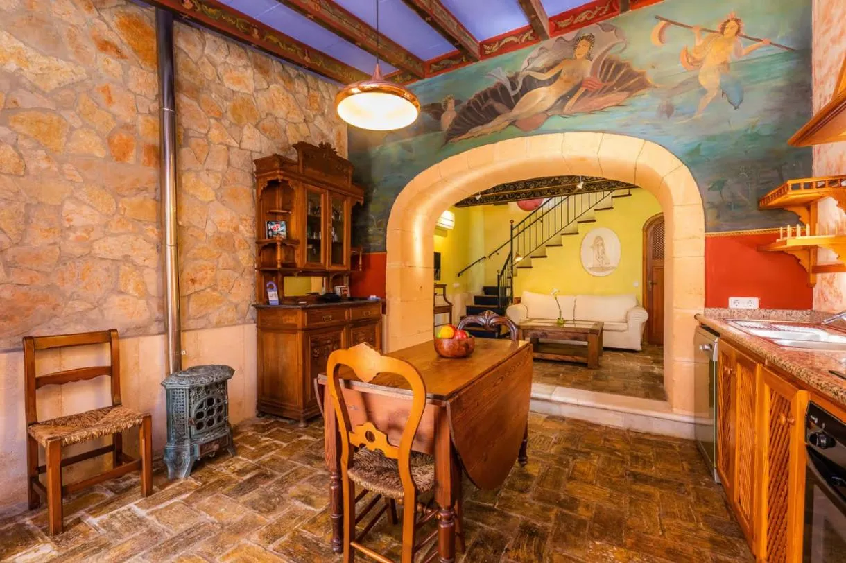 Kitchen or kitchenette in Es Revellar Art Resort - Adults Only