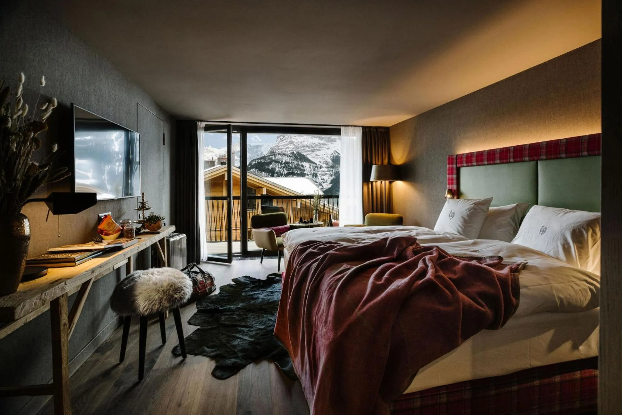 Bedroom, Bed in Bergwelt Grindelwald - Alpine Design Resort