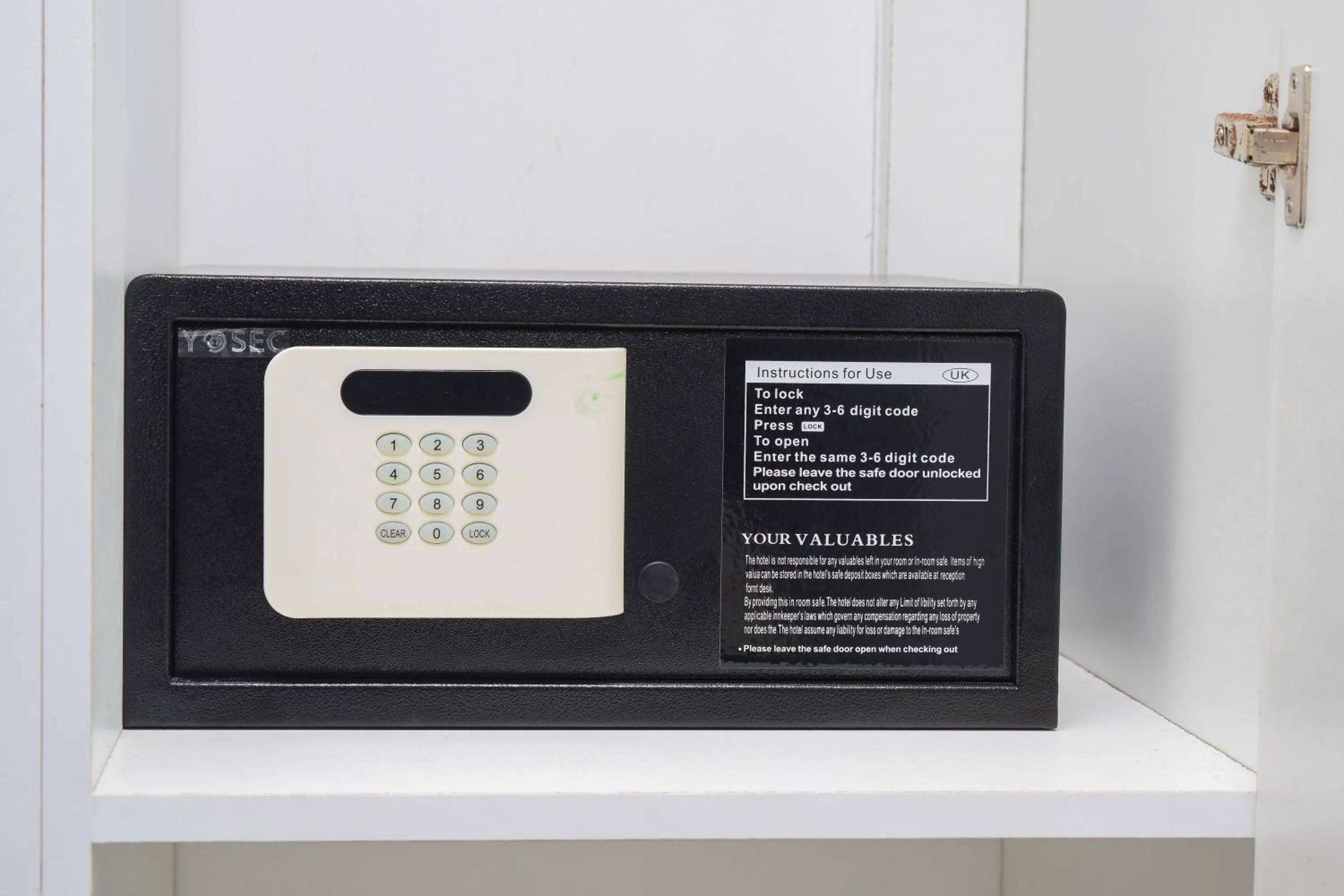 safe in Sheratton Beach Villagio