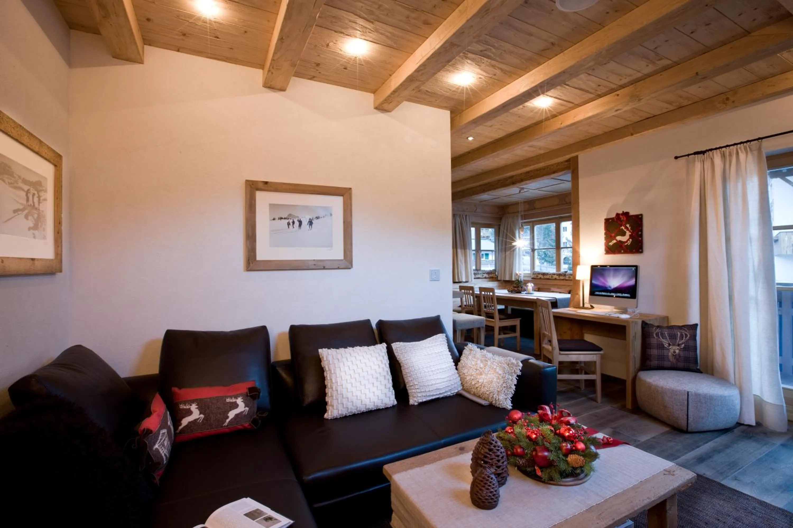 Living room in Chalet Corvara